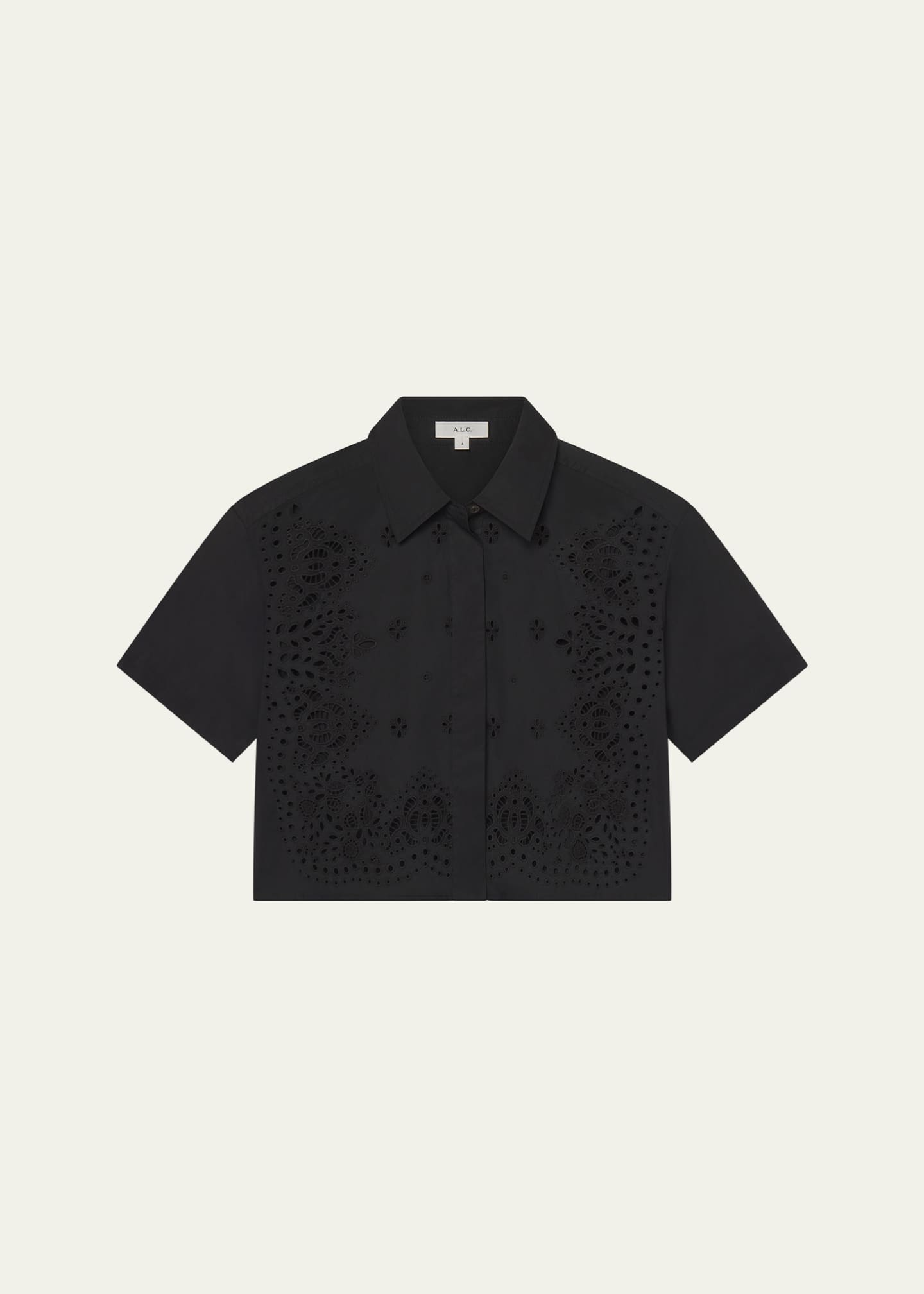 A.L.C. Jade Short-Sleeve Eyelet Top Image 1 of 5