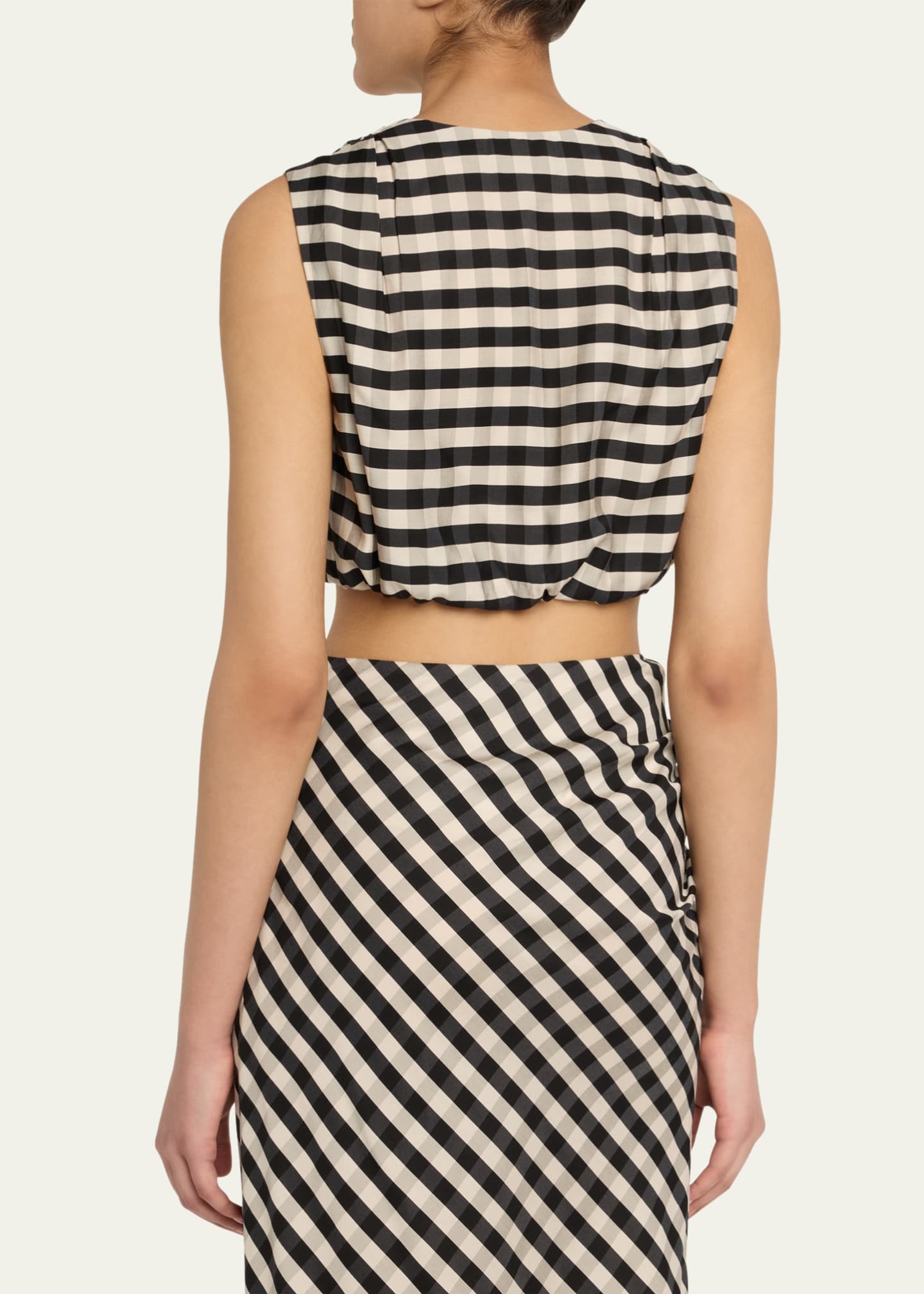 A.L.C. Brooklyn Check Crop Top Image 3 of 5
