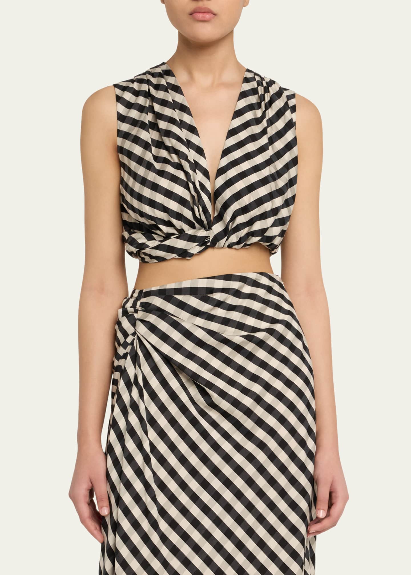 A.L.C. Brooklyn Check Crop Top Image 4 of 5