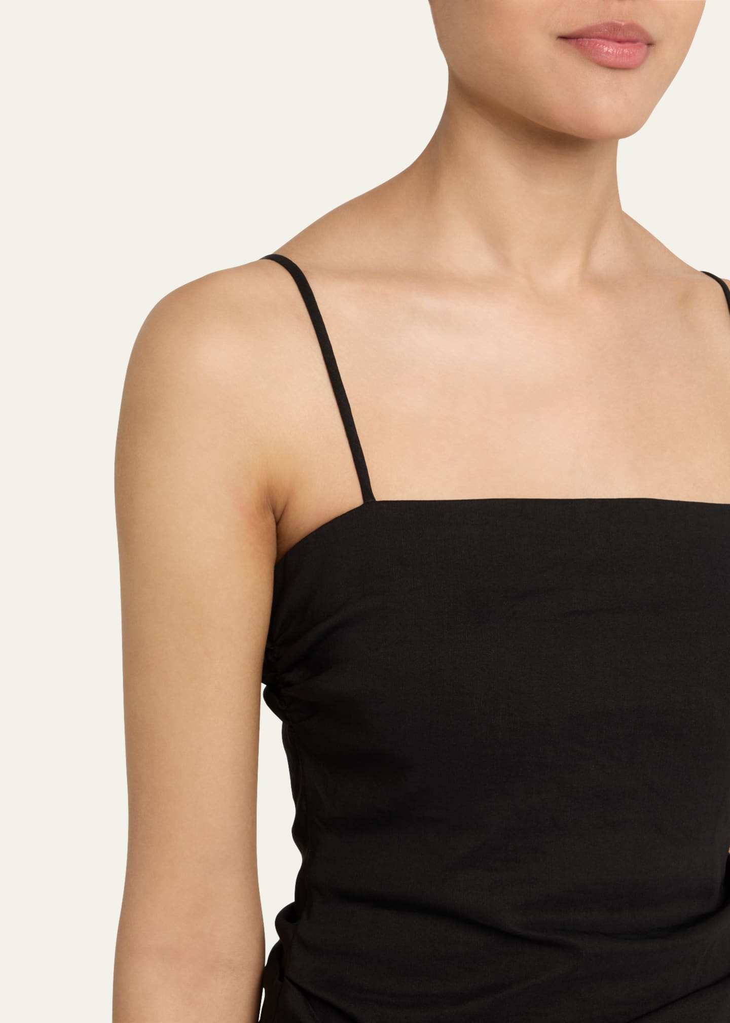 Mya Sleeveless Draped Mini Dress - Thumbnail 5