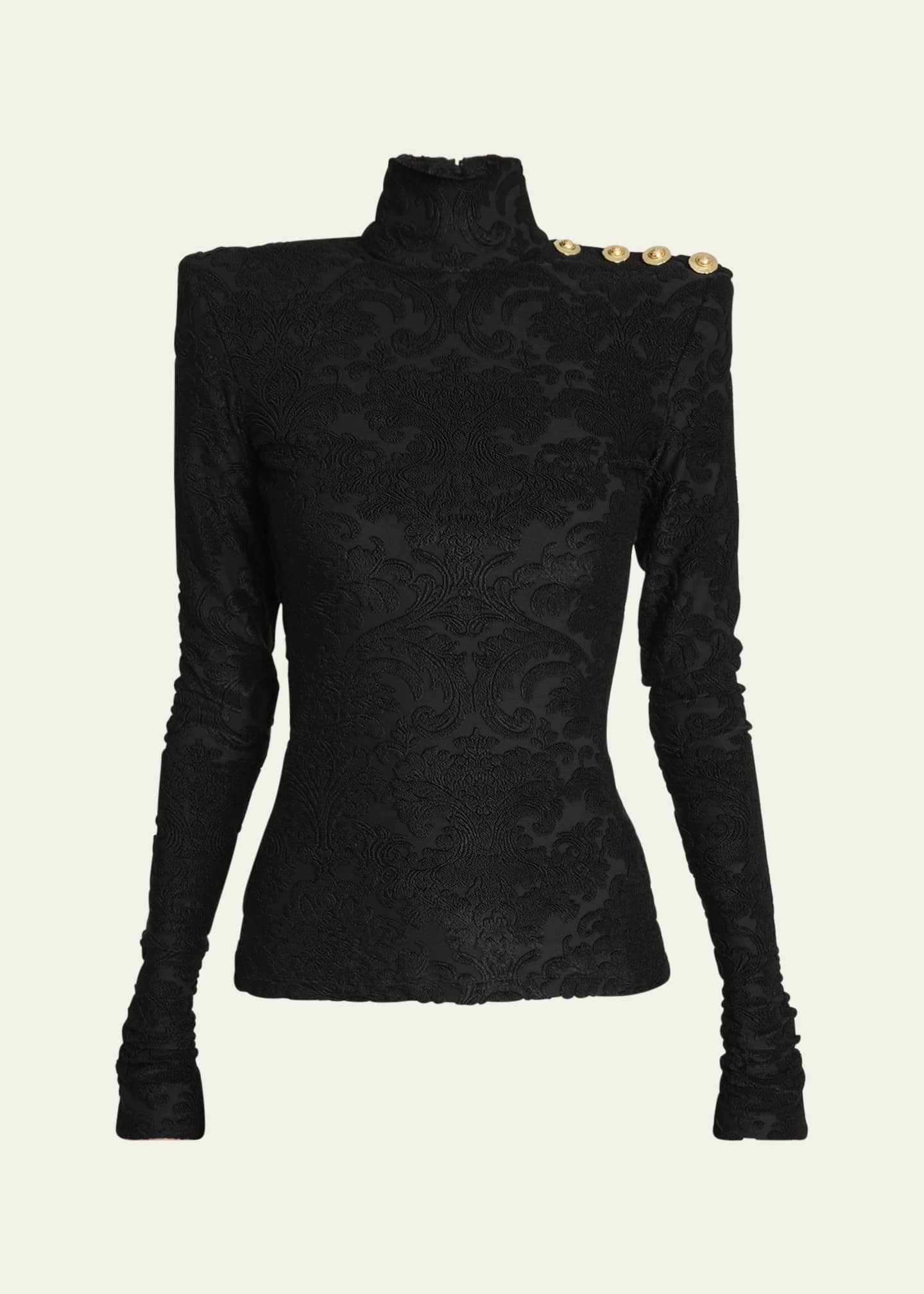 Balmain Baroque High Neck Top Image 1 of 5