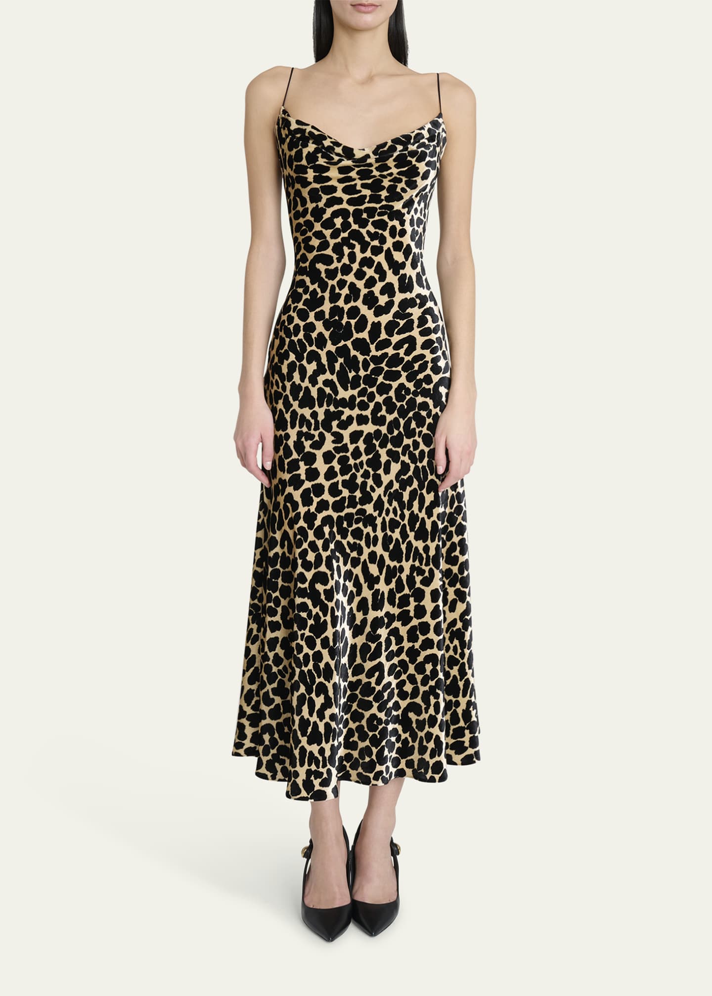 Balmain Leopard Velvet Dress Image 2 of 5