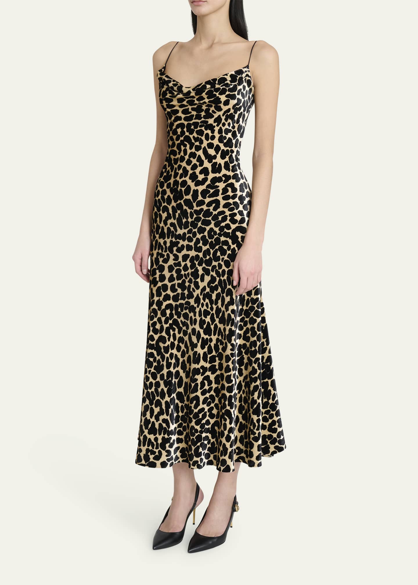 Balmain Leopard Velvet Dress Image 4 of 5