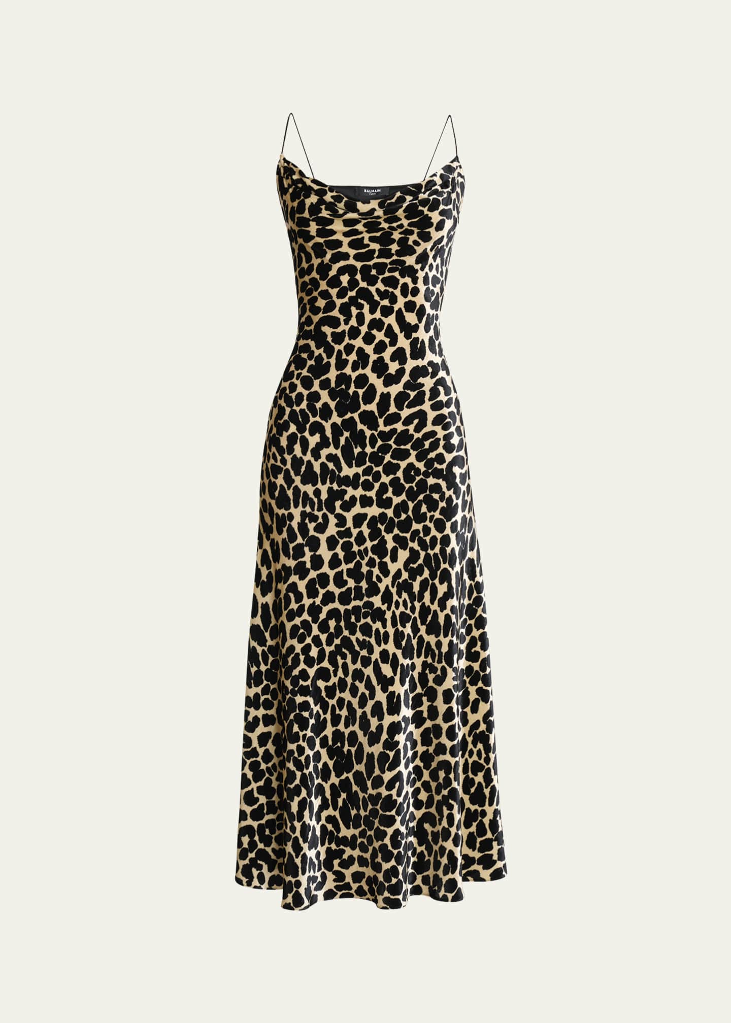 Balmain Leopard Velvet Dress Image 1 of 5