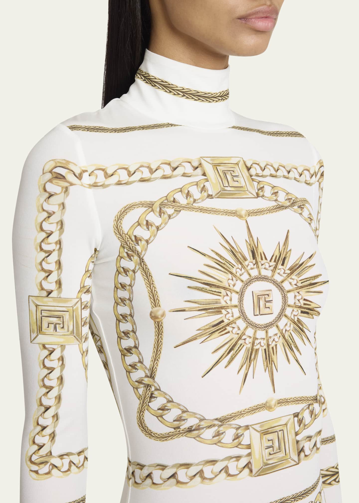 Balmain Printed Foulard Body-Con Dress Image 5 of 5