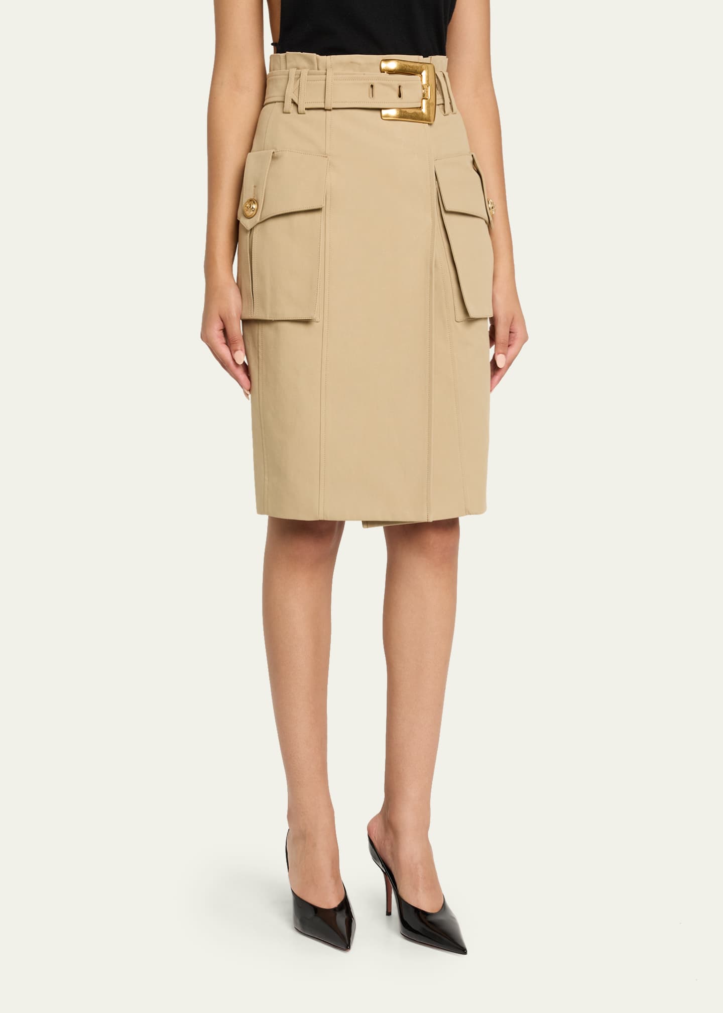 Belted Cargo Skirt