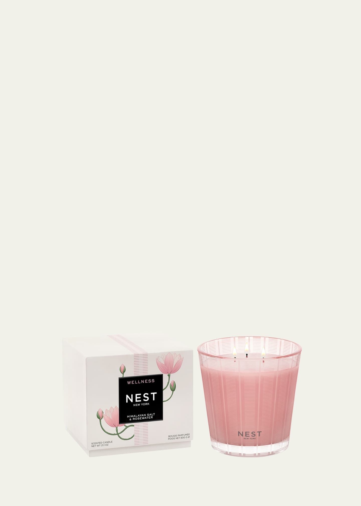 NEST New York Himalayan Salt Rosewater 3 Wick Candle, 21.2 oz. Image 2 of 2