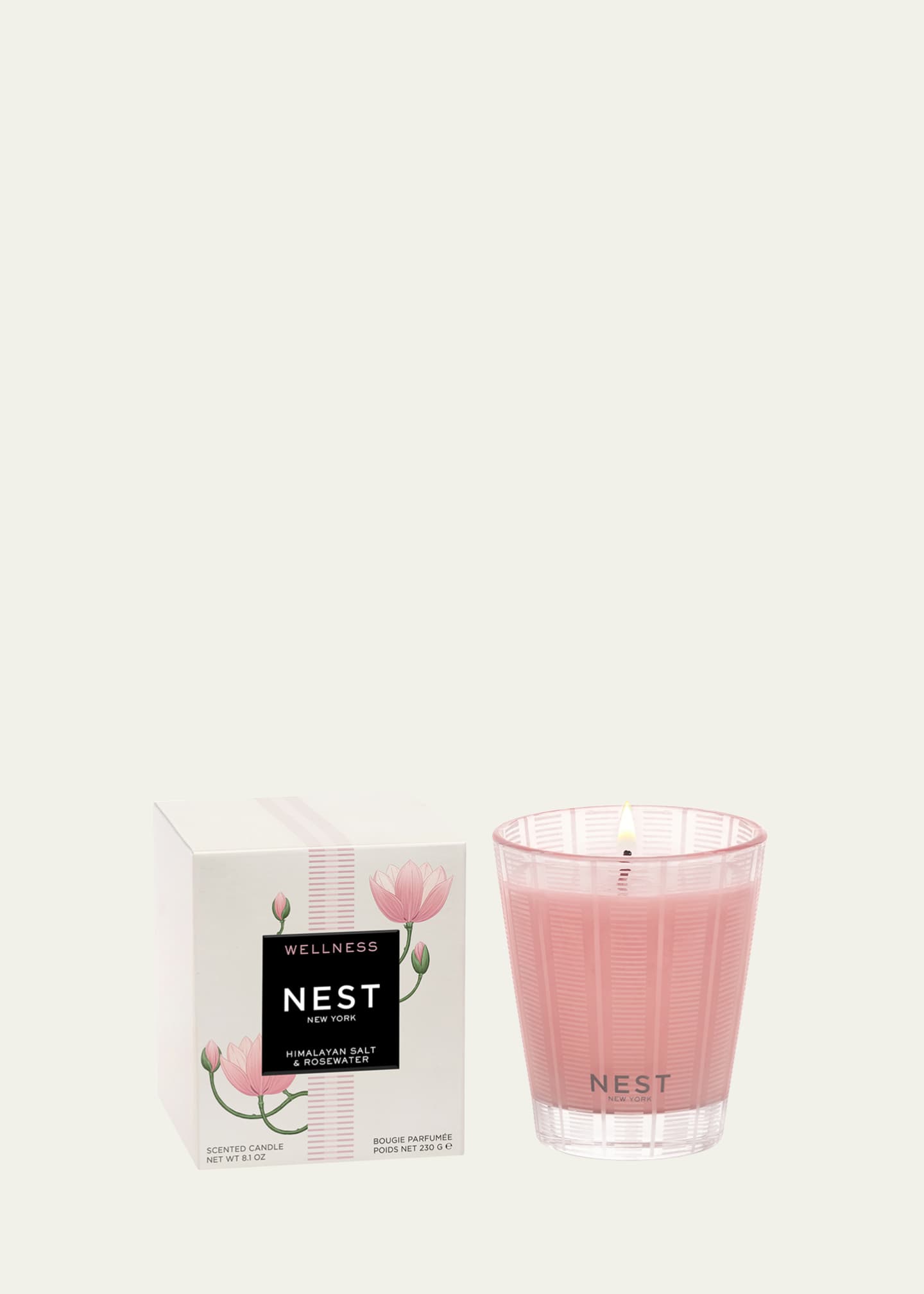 NEST New York Himalayan Salt Rosewater Classic Candle, 8.1 oz. Image 2 of 2