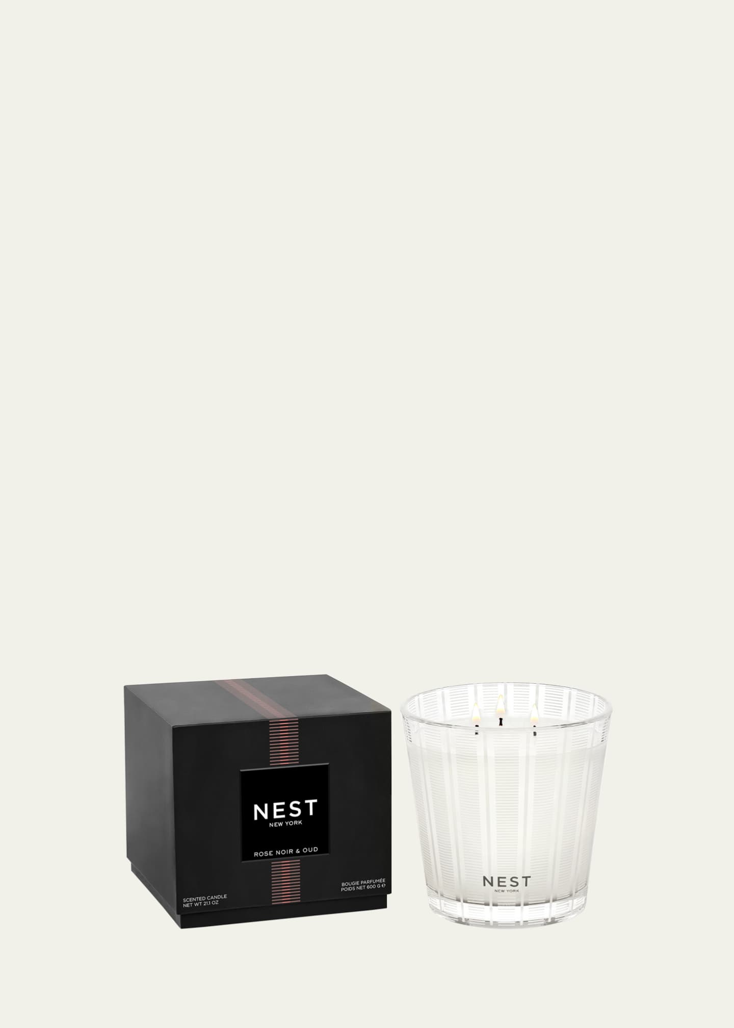 NEST New York Rose Noir Oud 3 Wick Candle, 21.2 oz. Image 2 of 2