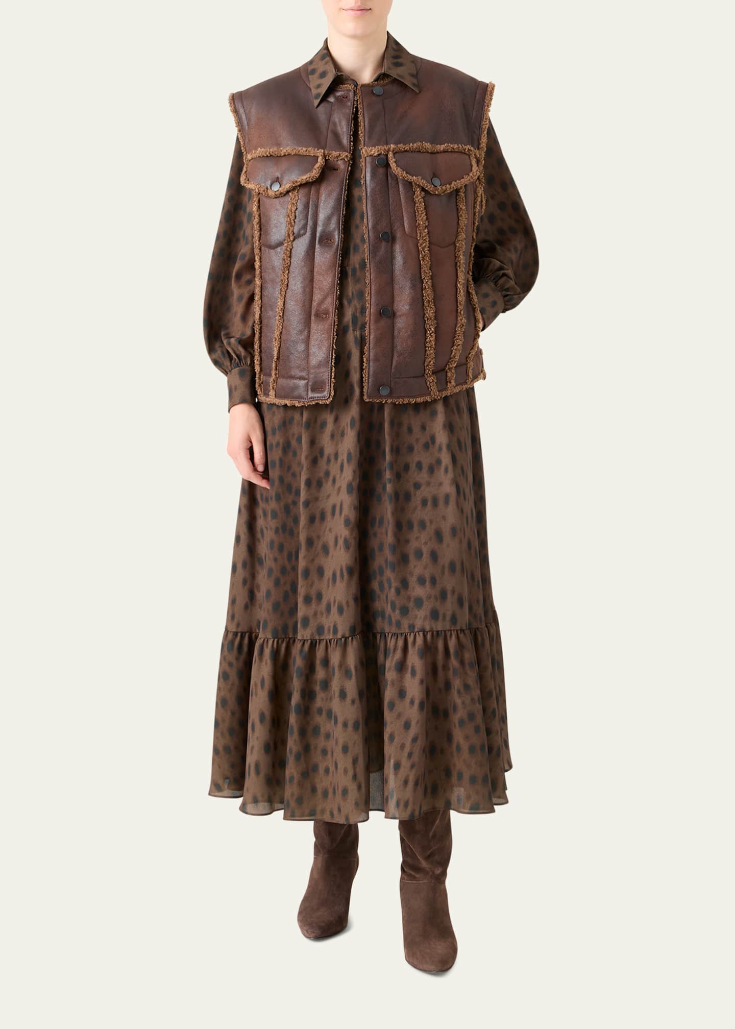 Akris punto Faux Fur Vest Image 2 of 5