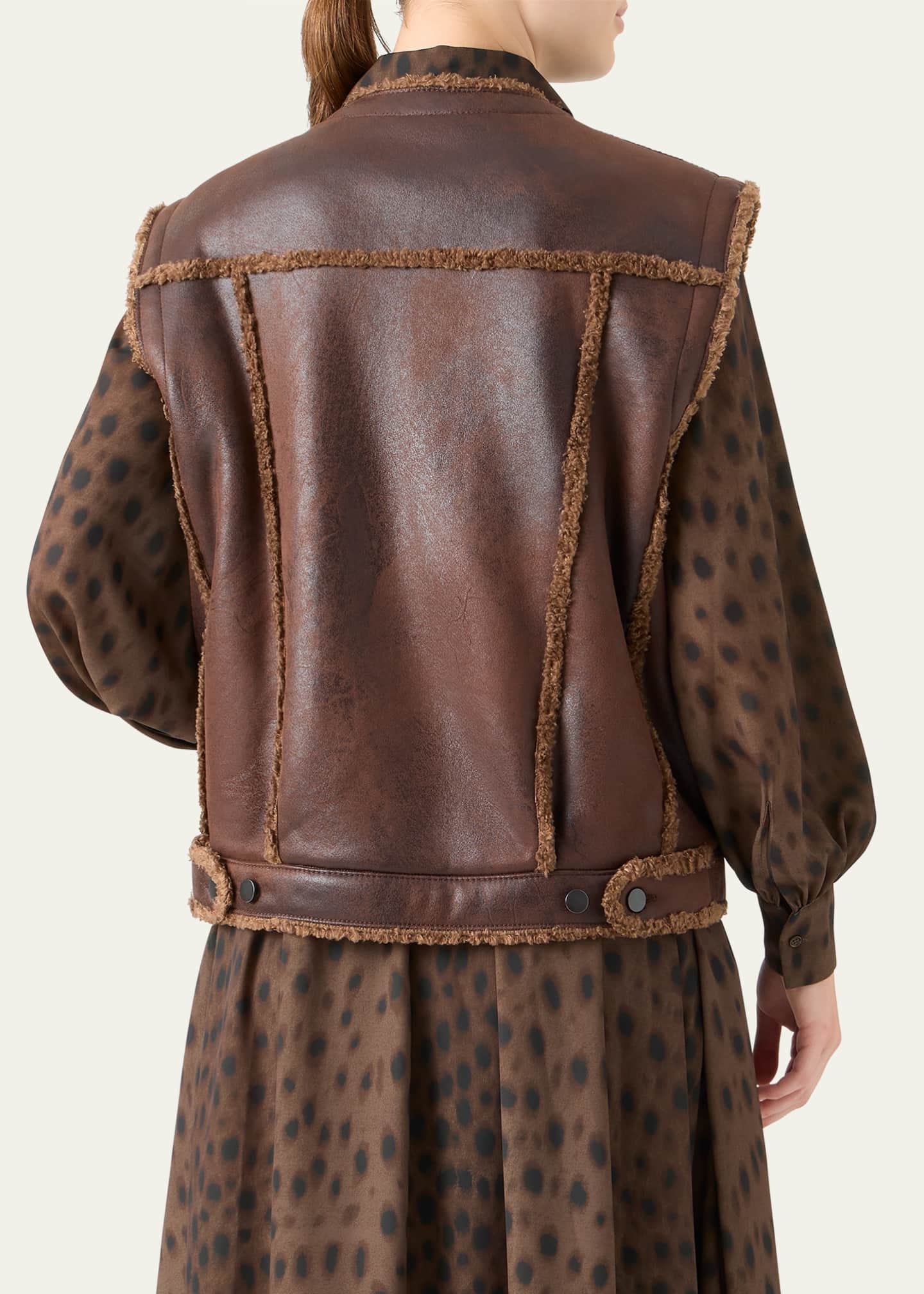 Akris punto Faux Fur Vest Image 3 of 5