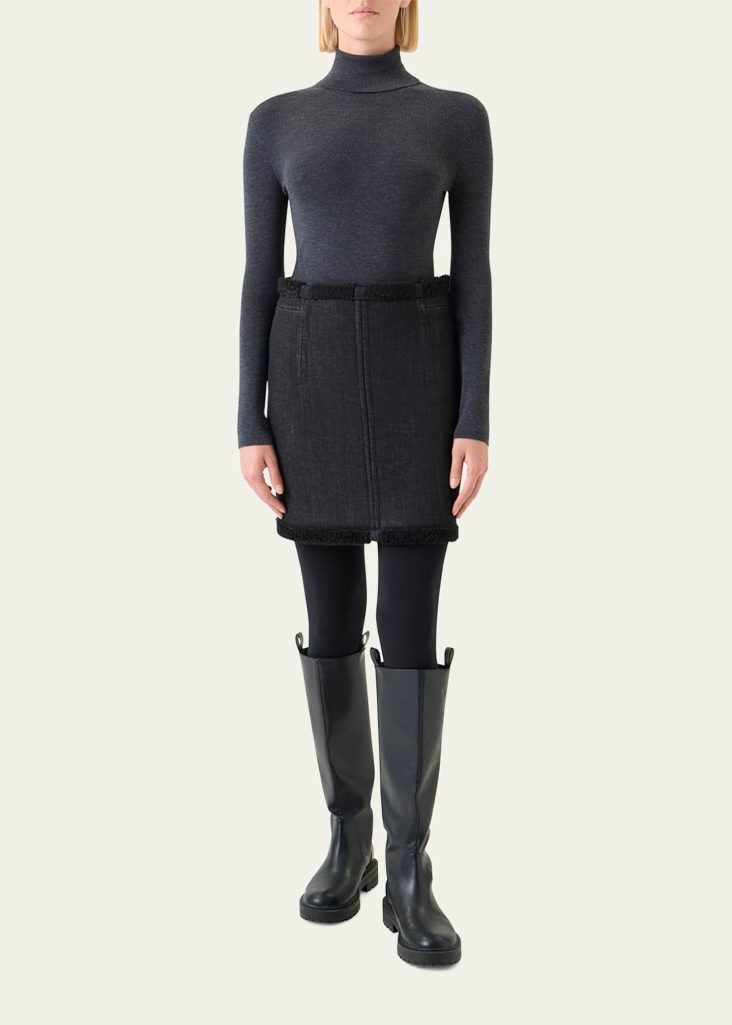 Akris punto Full Needle Merino Wool Turtleneck Sweater Image 2 of 5