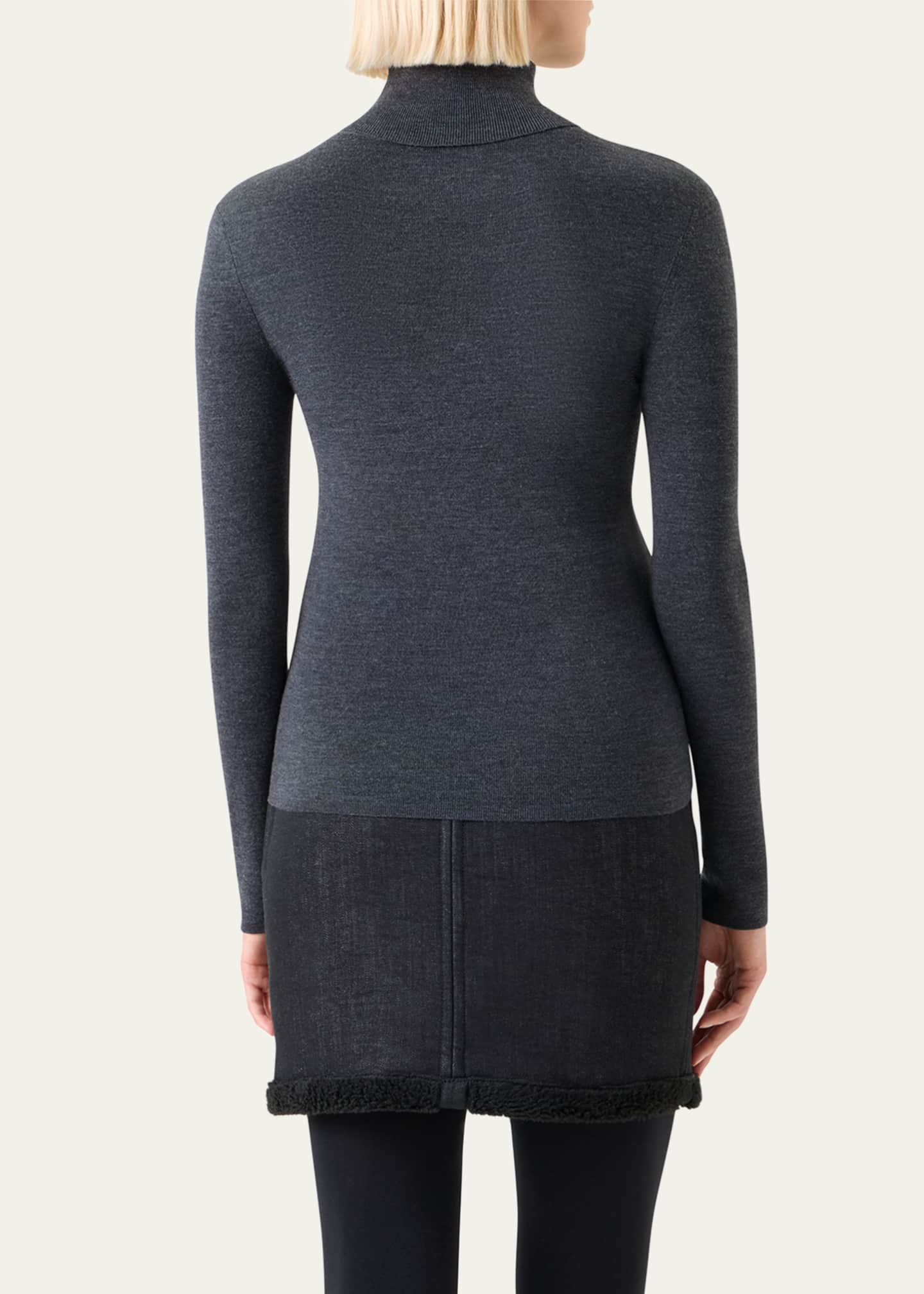 Akris punto Full Needle Merino Wool Turtleneck Sweater Image 3 of 5