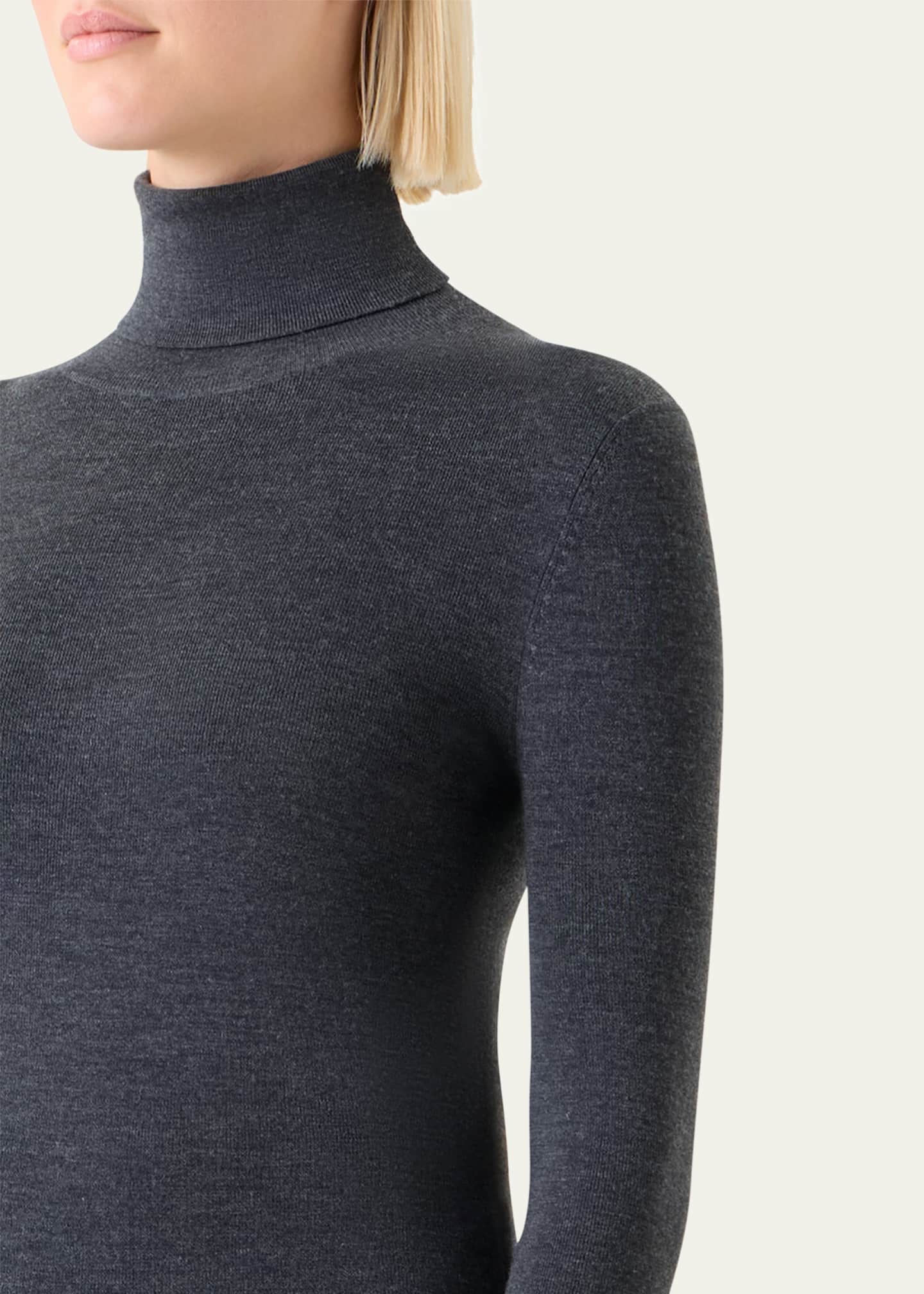 Akris punto Full Needle Merino Wool Turtleneck Sweater Image 5 of 5