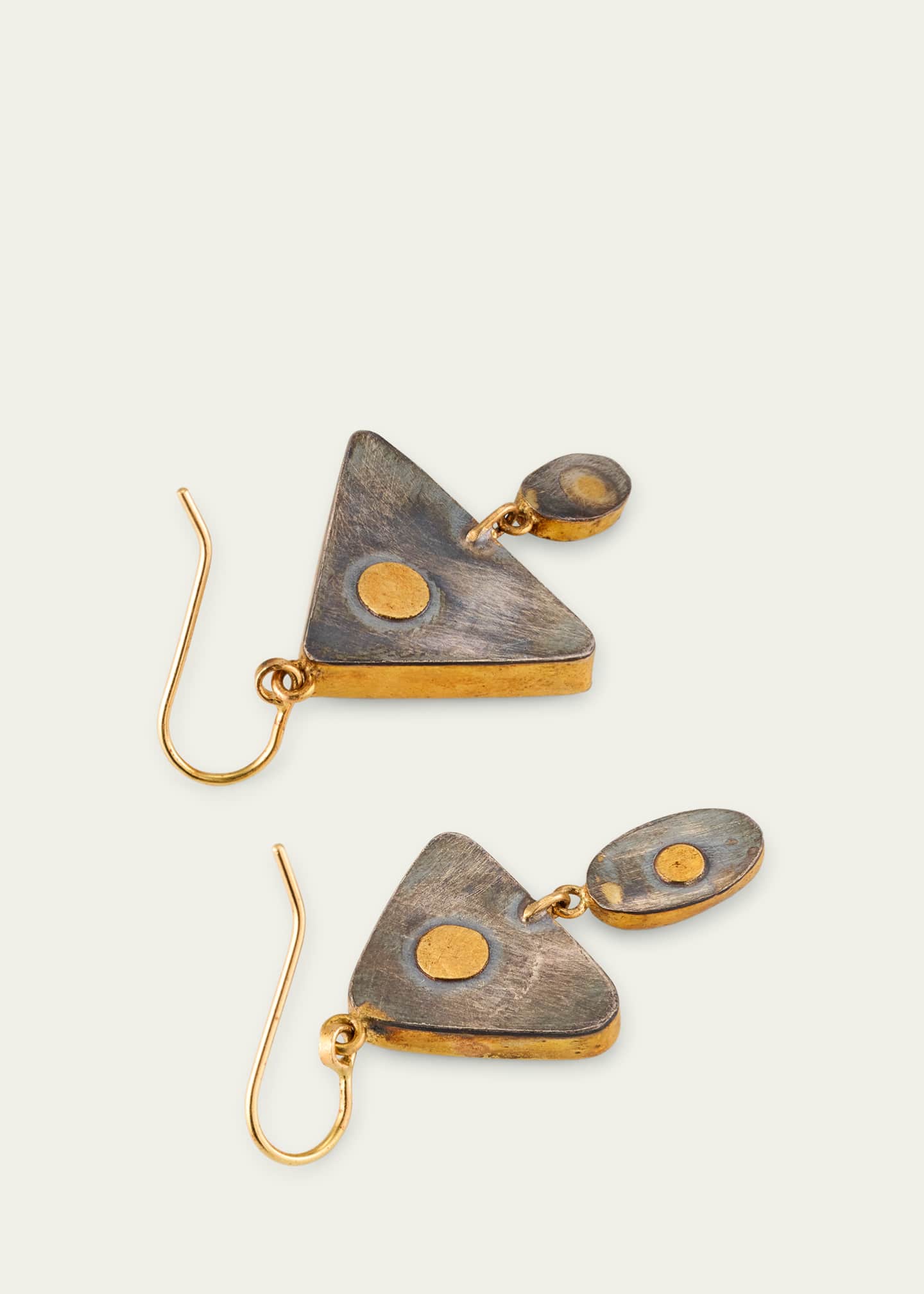 JUDY GEIB Triangular and Oval Blue Opal Drop Earrings Image 4 of 4