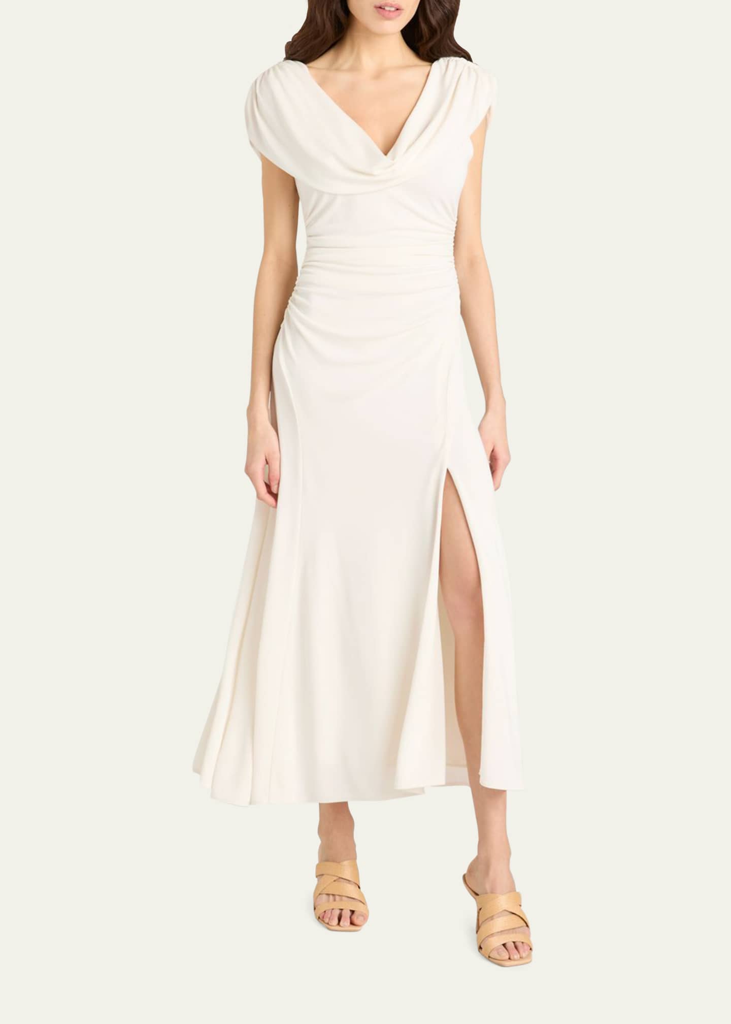 Cinq a Sept Carino Draped Midi Dress Image 2 of 3