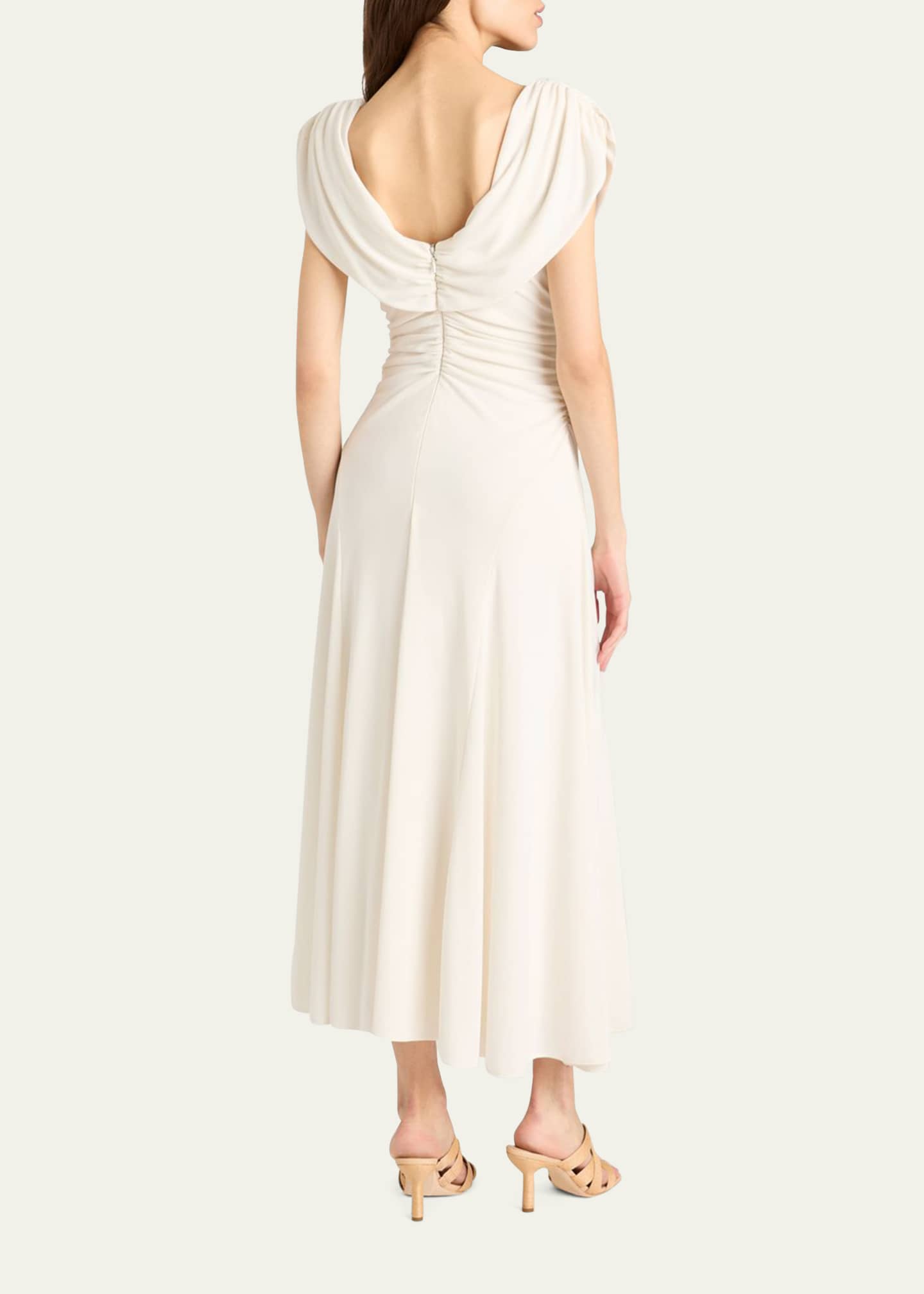 Cinq a Sept Carino Draped Midi Dress Image 3 of 3