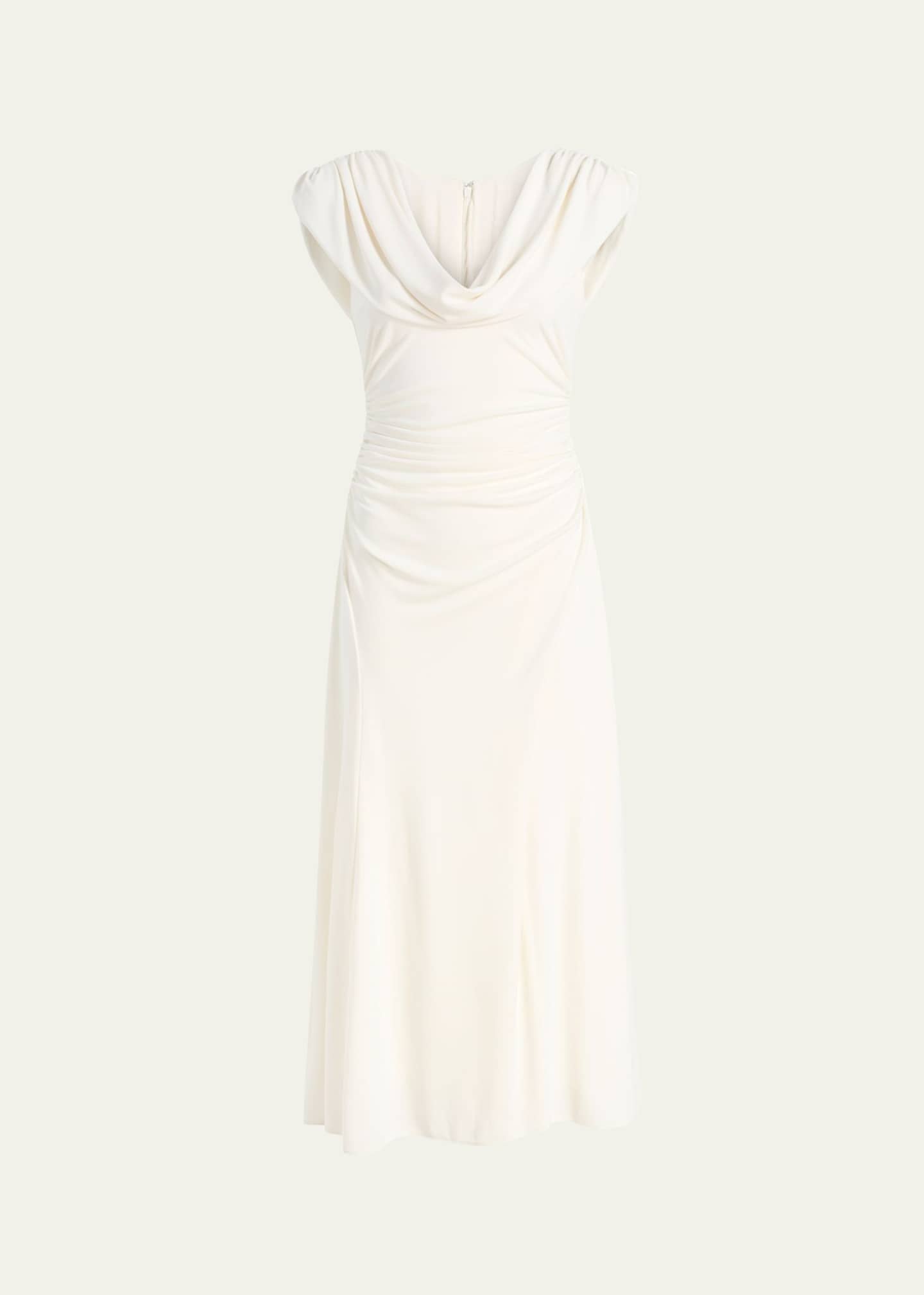 Cinq a Sept Carino Draped Midi Dress Image 1 of 3