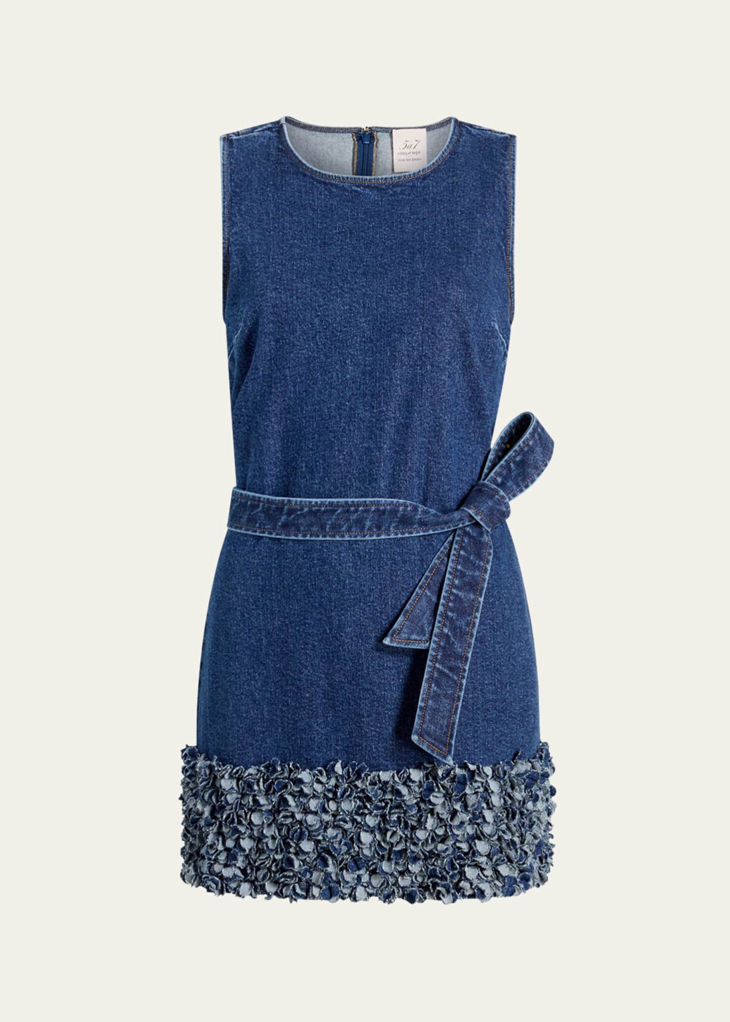 Mindie Denim Petal Mini Dress - Thumbnail 1