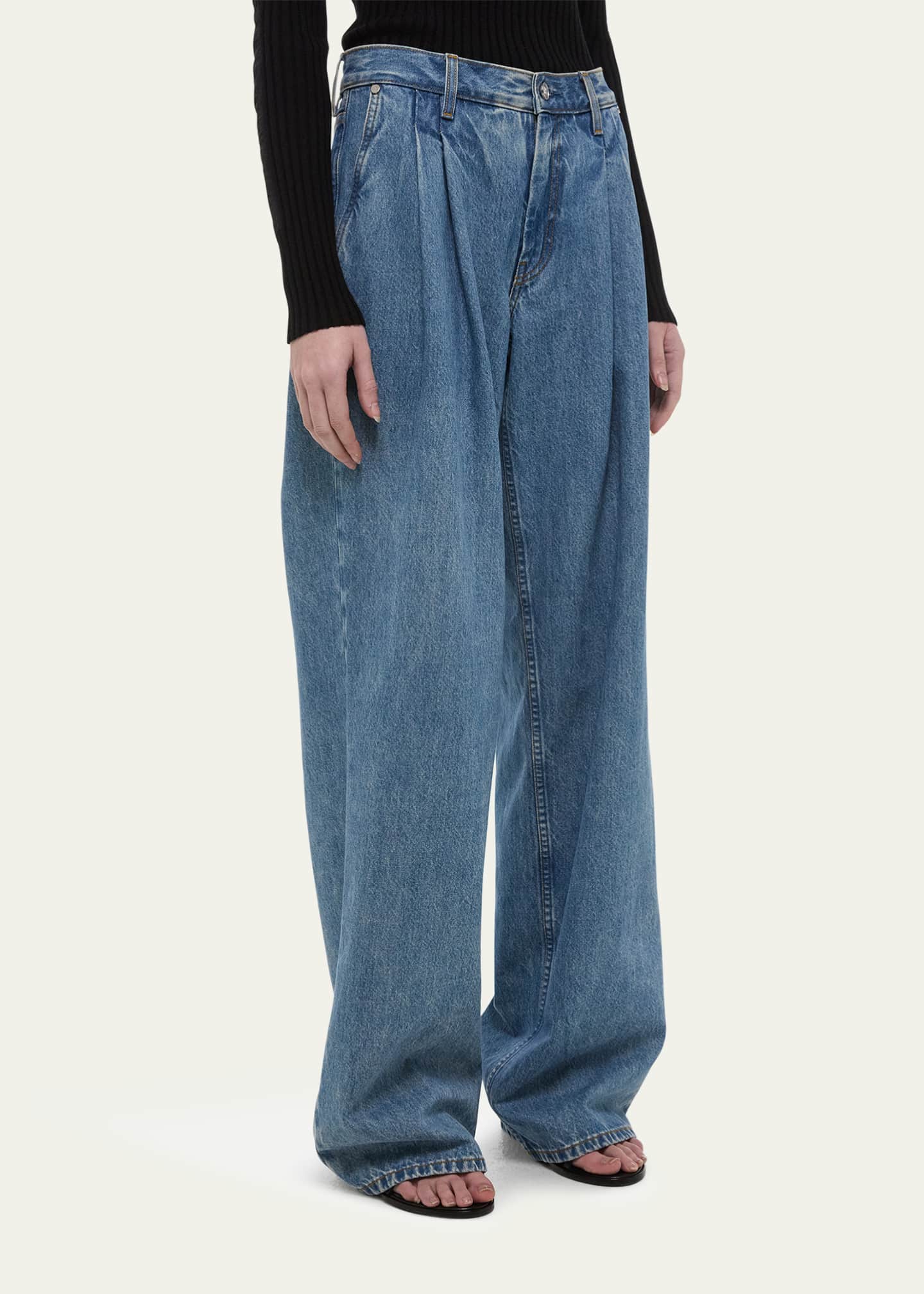 Helmut Lang Double Pleated Baggy Jeans Image 4 of 4