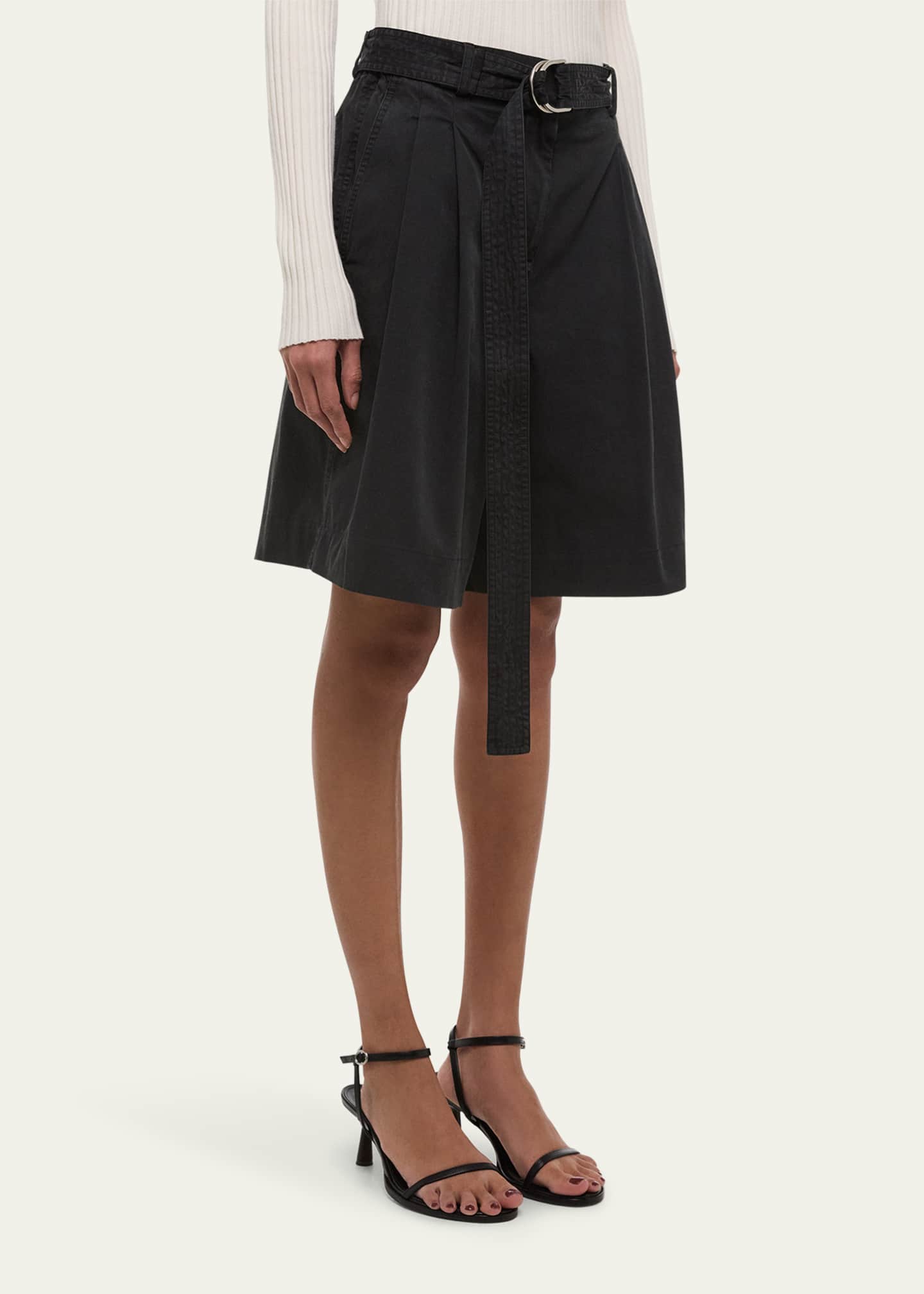 Helmut Lang Garment Dyed Double-Pleated Shorts Image 4 of 4
