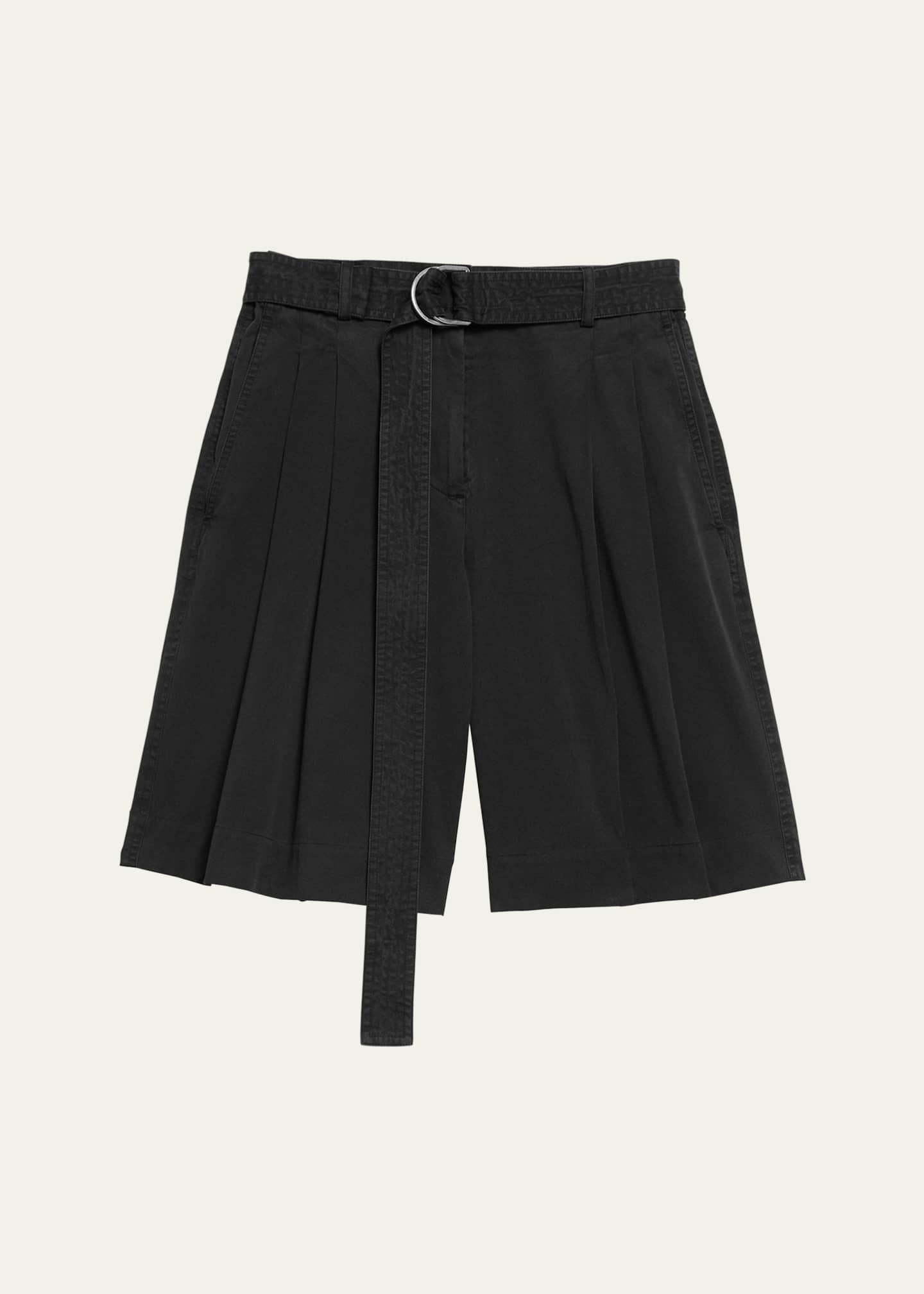 Helmut Lang Garment Dyed Double-Pleated Shorts - Bergdorf