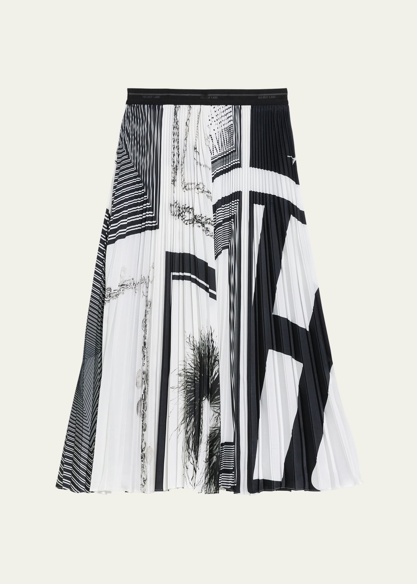 Helmut Lang Pleated Midi Skirt Image 1 of 4