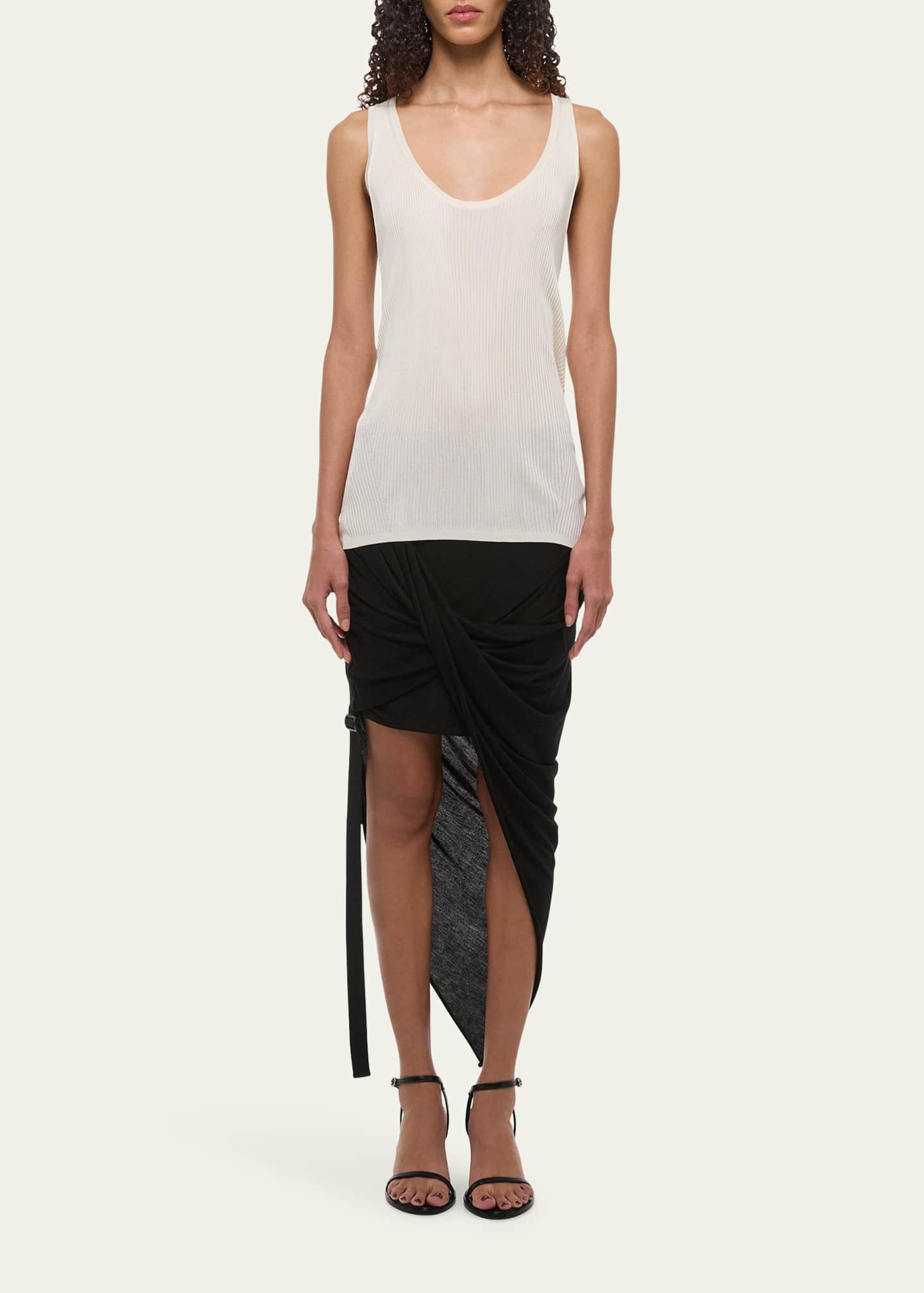 Helmut Lang Ribbed Twist Tank Top Image 2 of 4