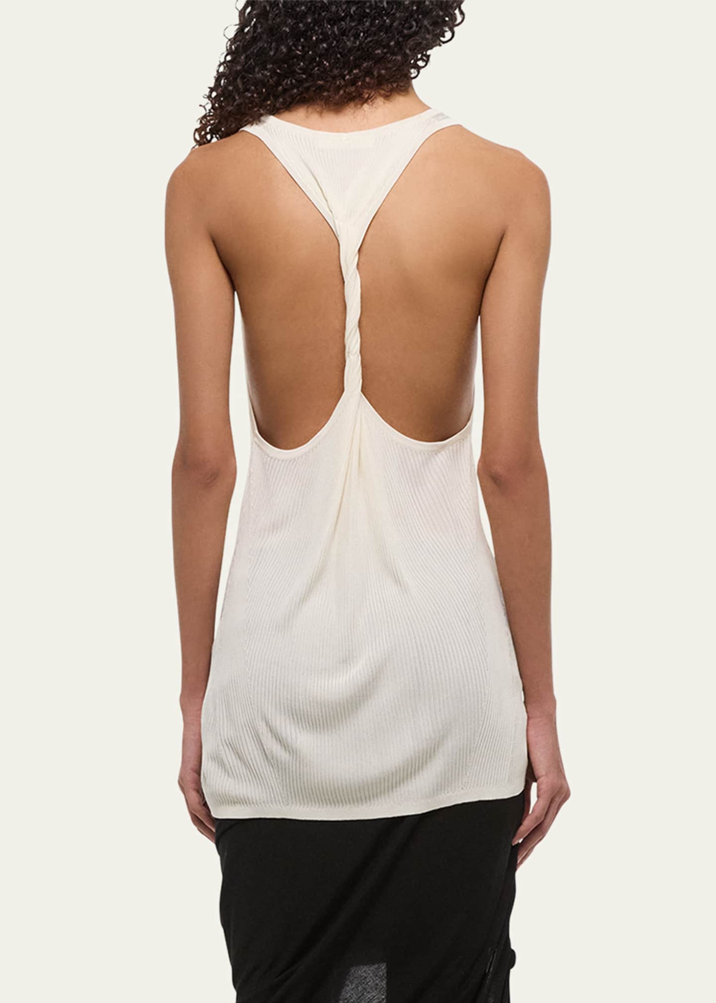 Helmut Lang Ribbed Twist Tank Top Image 3 of 4