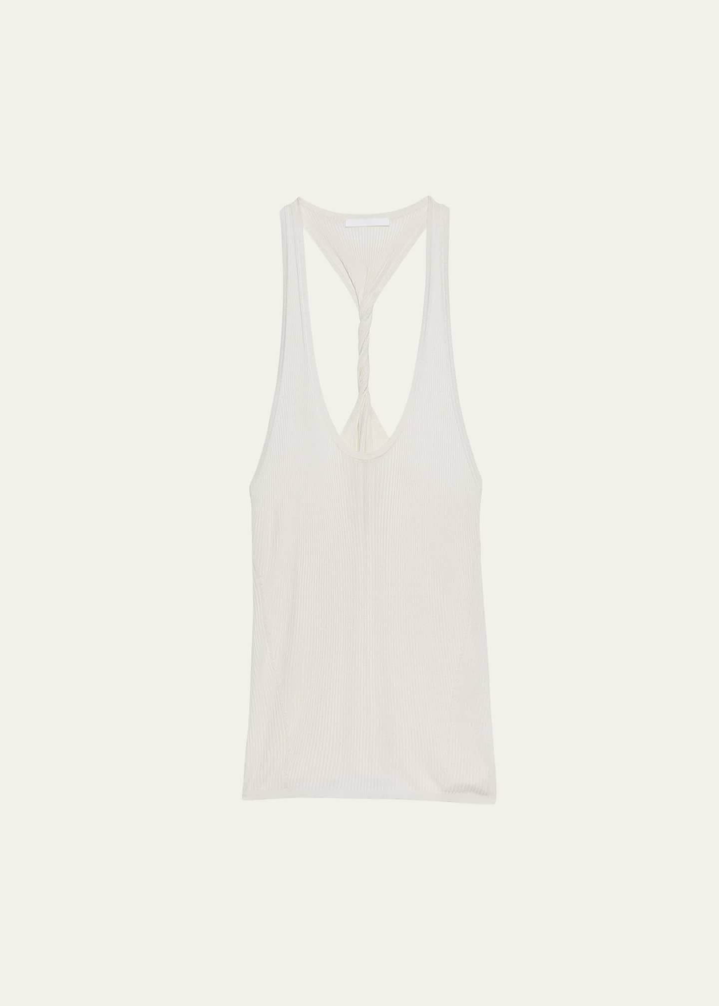 Helmut Lang Ribbed Twist Tank Top Image 1 of 4