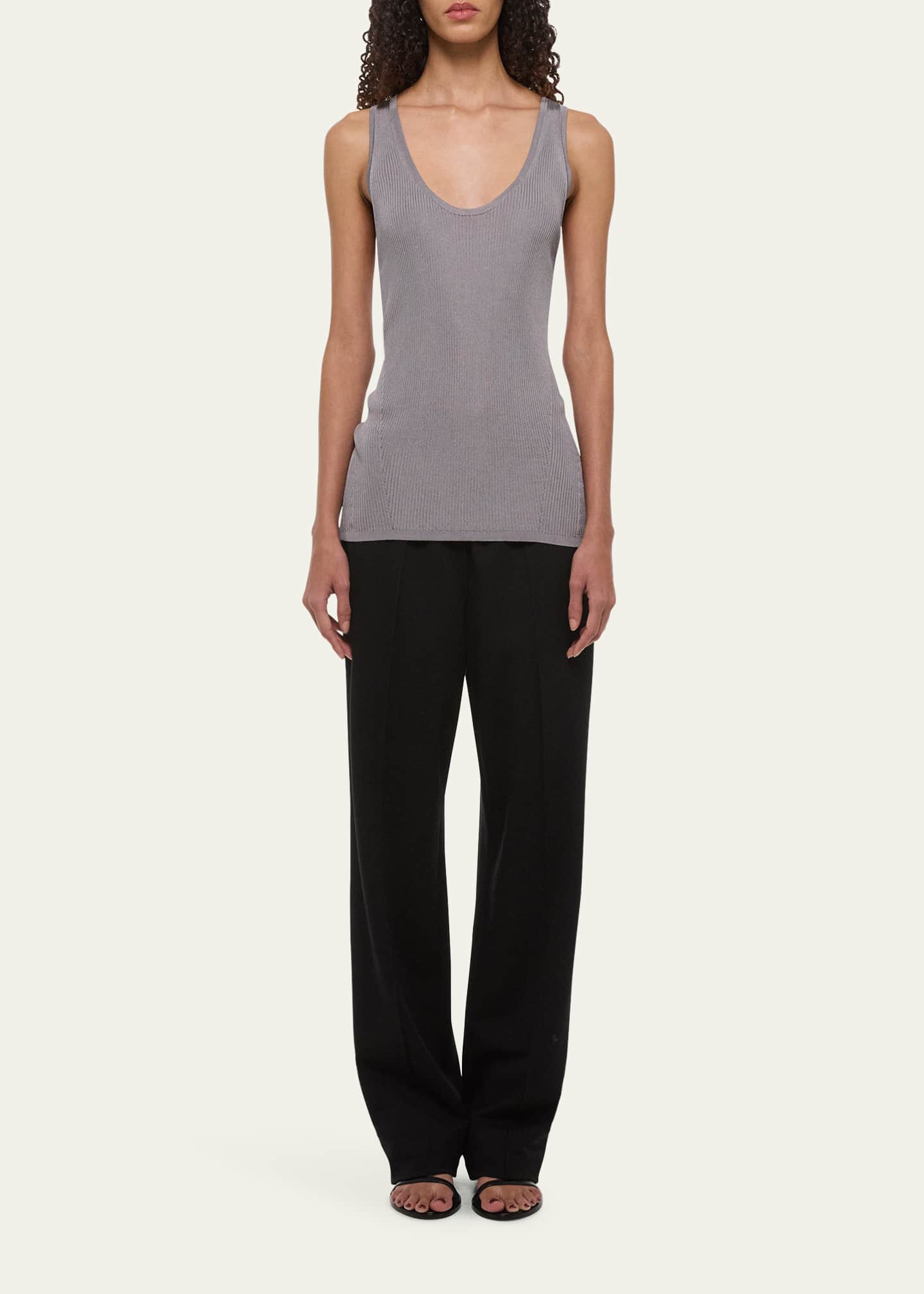 Helmut Lang Ribbed Twist Tank Top Image 2 of 4