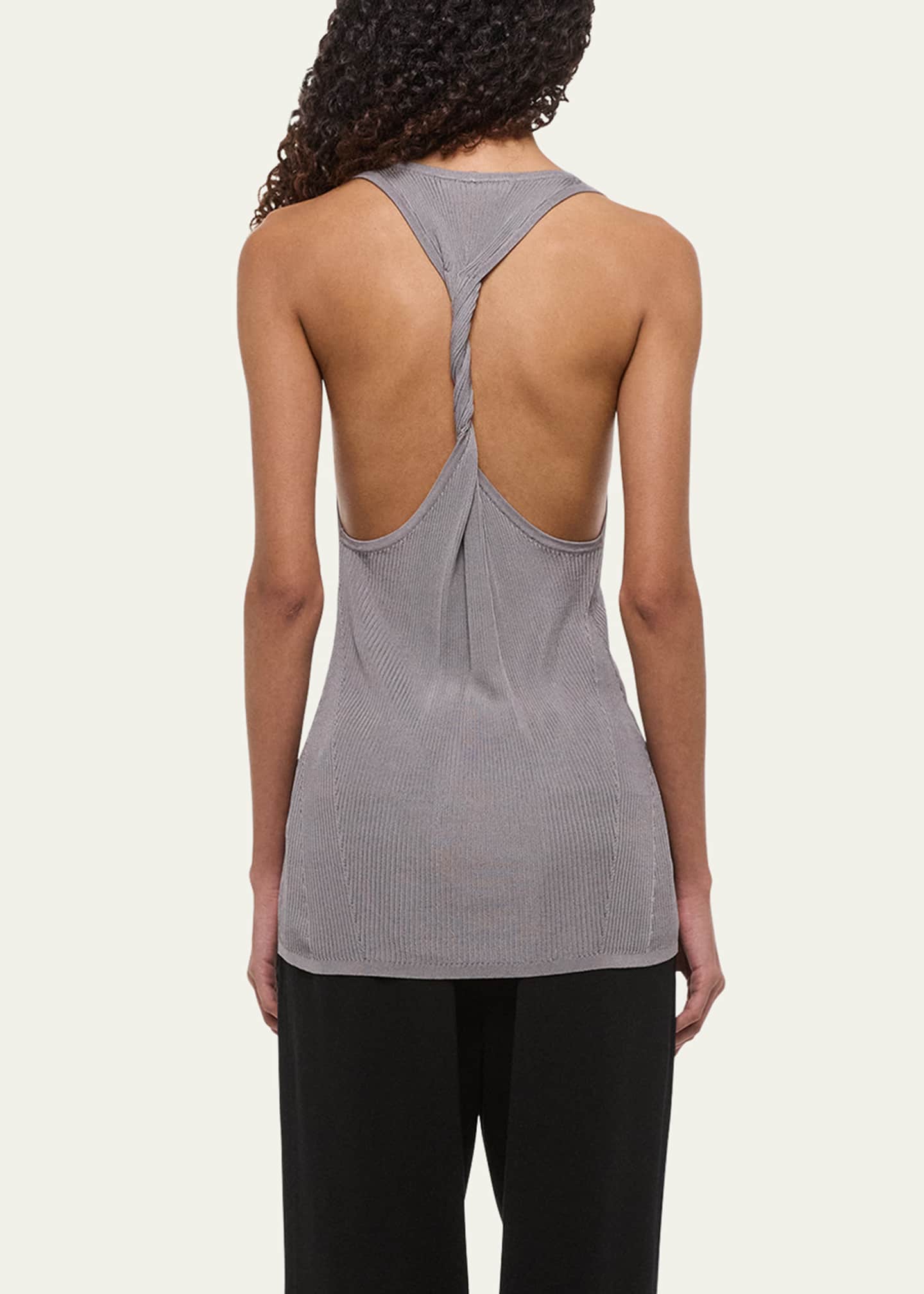 Helmut Lang Ribbed Twist Tank Top Image 3 of 4