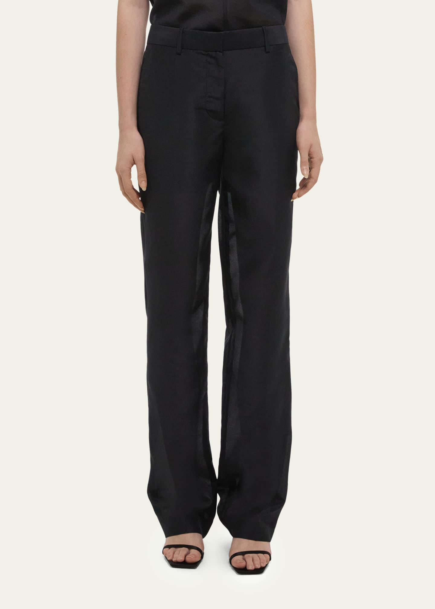 Helmut Lang Sheer Straight-Leg Trousers - Bergdorf Goodman