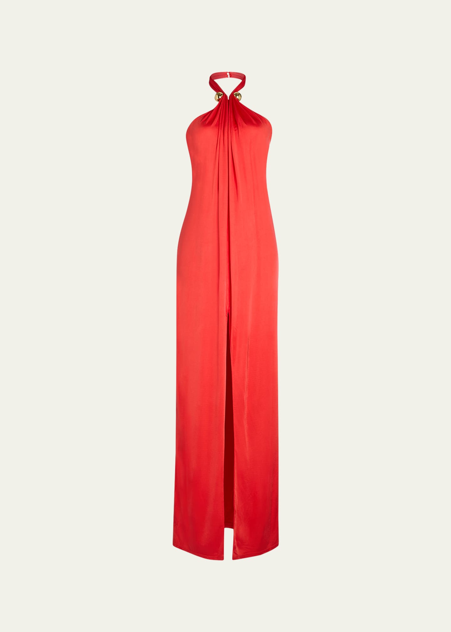 Retrofete Becs Satin Halter Gown Image 1 of 4