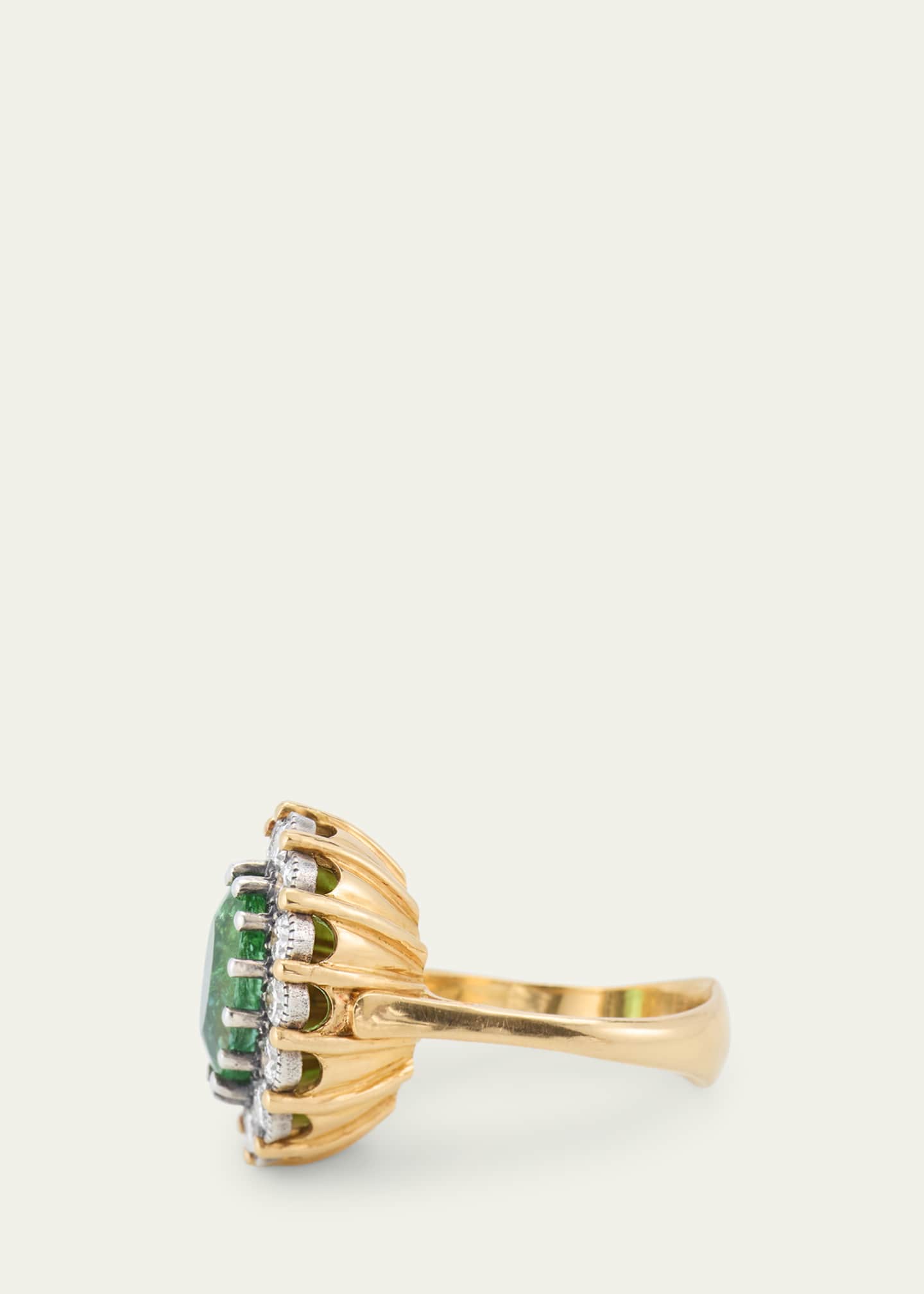 Arman Sarkisyan Green Paraiba Tourmaline Ring with Diamonds Image 4 of 4