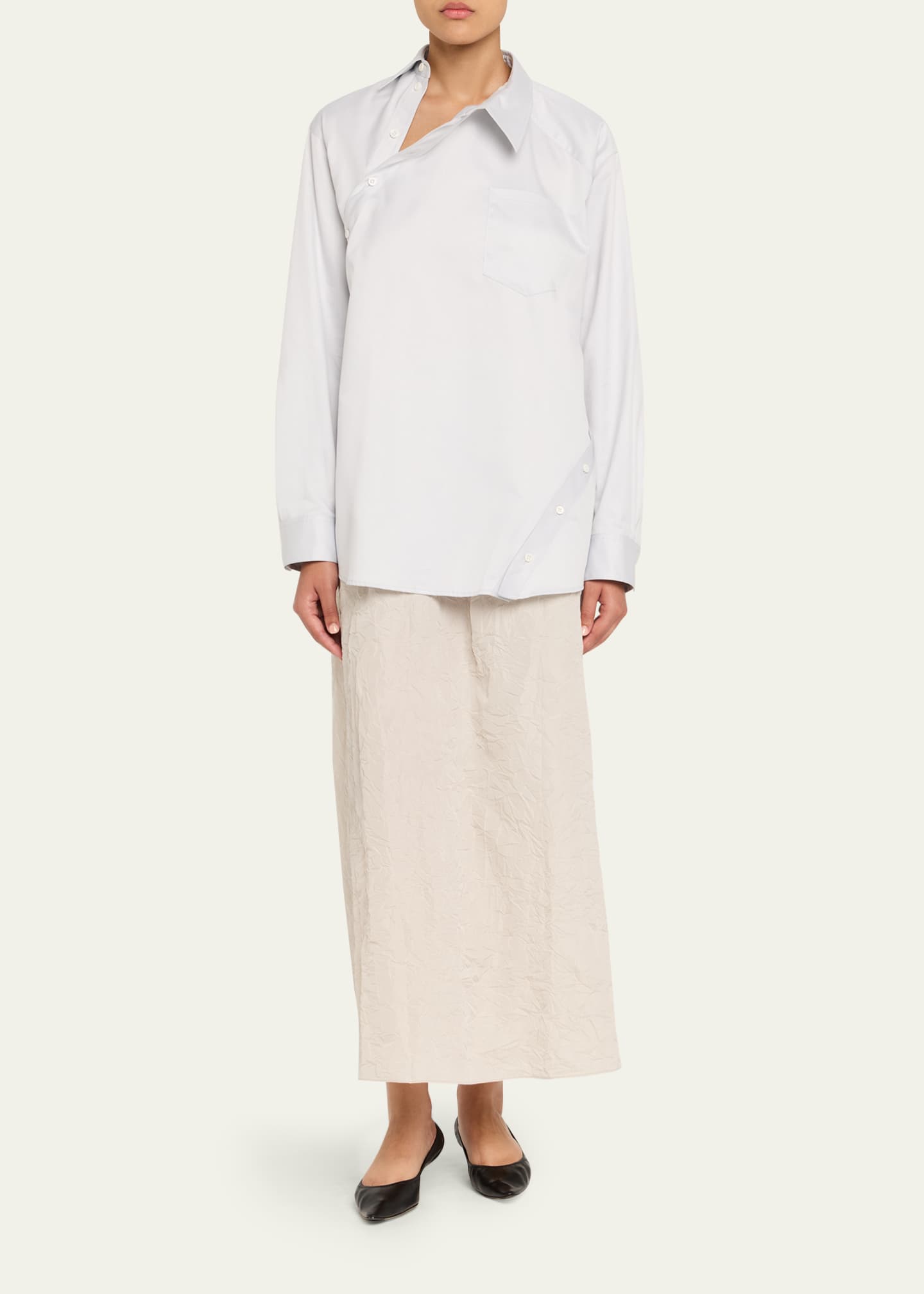 Peter Do Sadie Crinkle A-Line Maxi Skirt Image 2 of 5