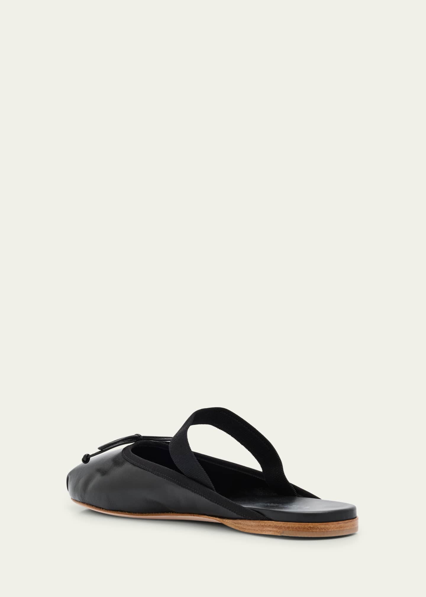 Miu Miu Leather Mary Jane Ballerina Mules Image 4 of 6