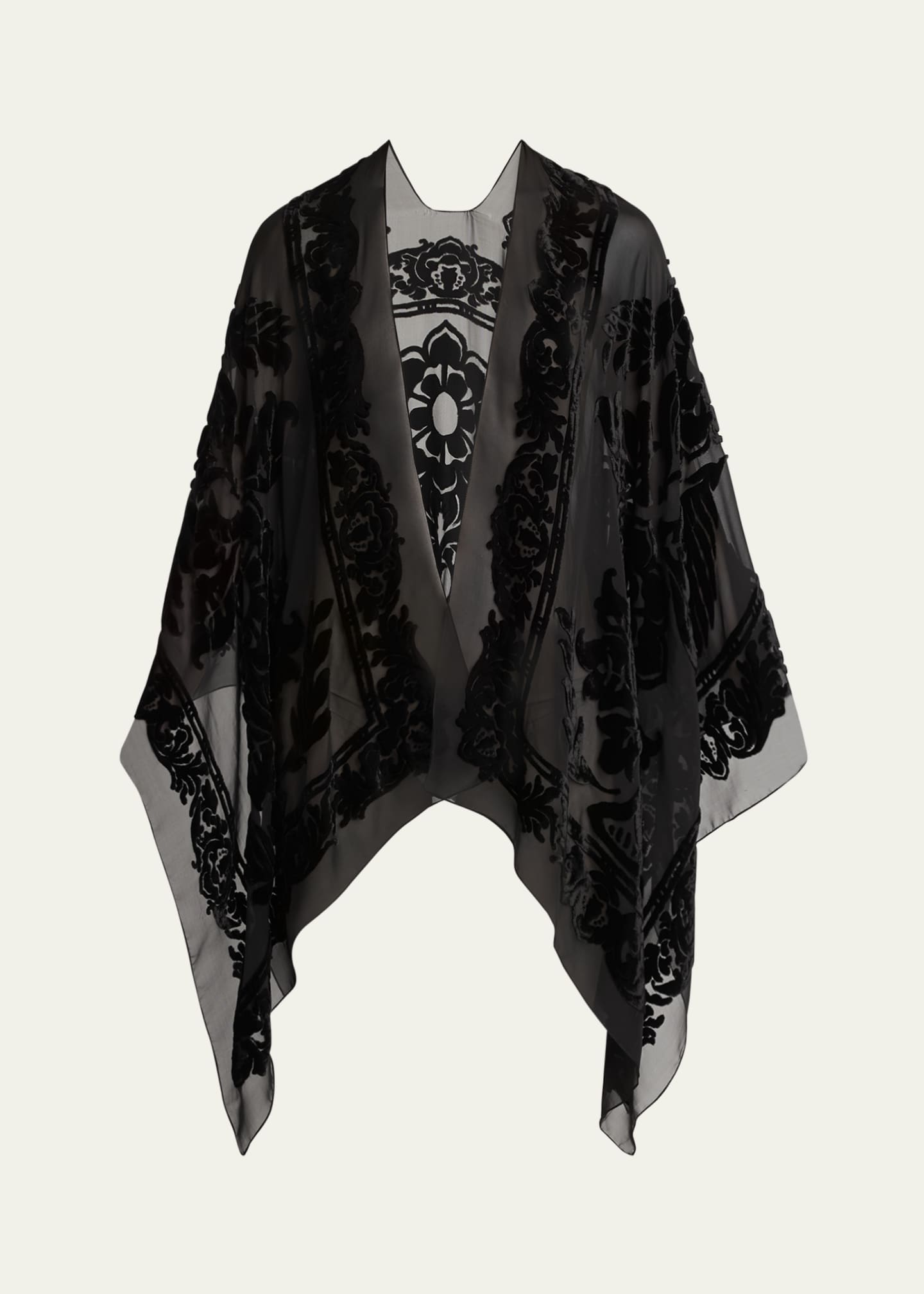 Etro Floral Velvet Sheer Cape Image 1 of 5