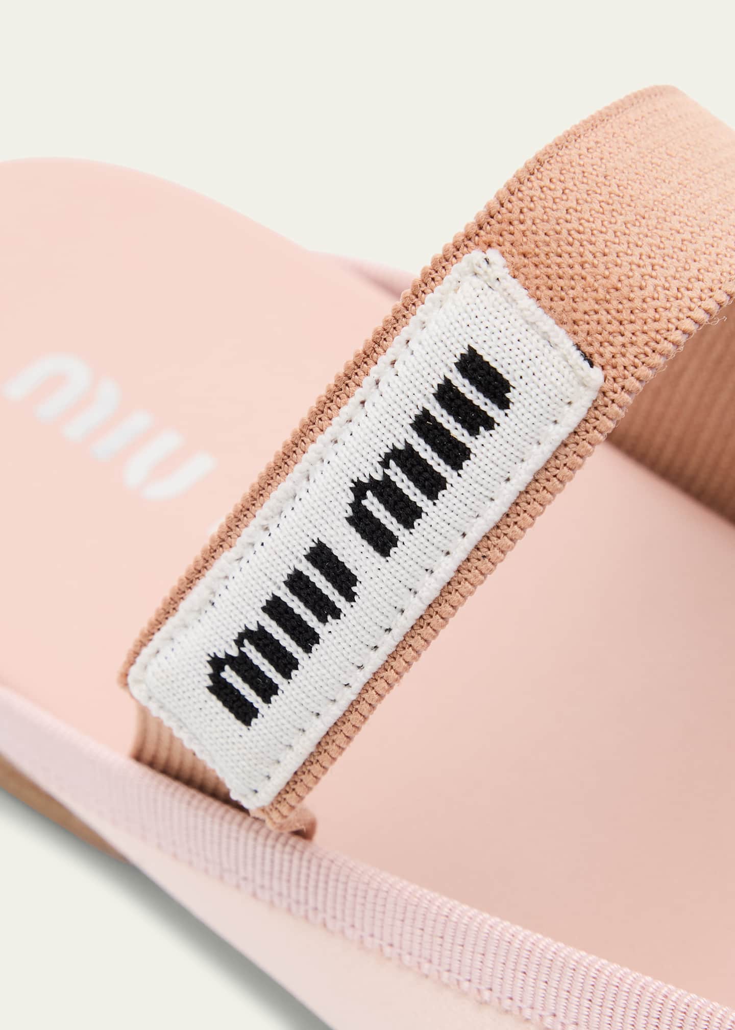 Miu Miu Satin Mary Jane Ballerina Mules Image 5 of 6
