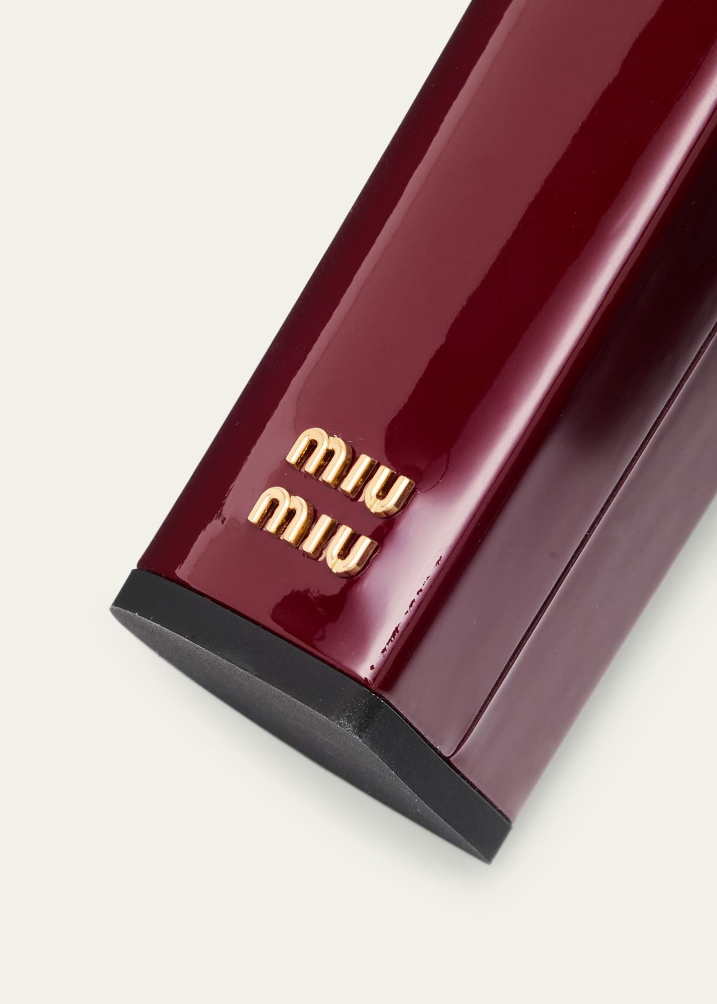 Miu Miu Patent Leather Block-Heel Platform Sandals Image 5 of 6