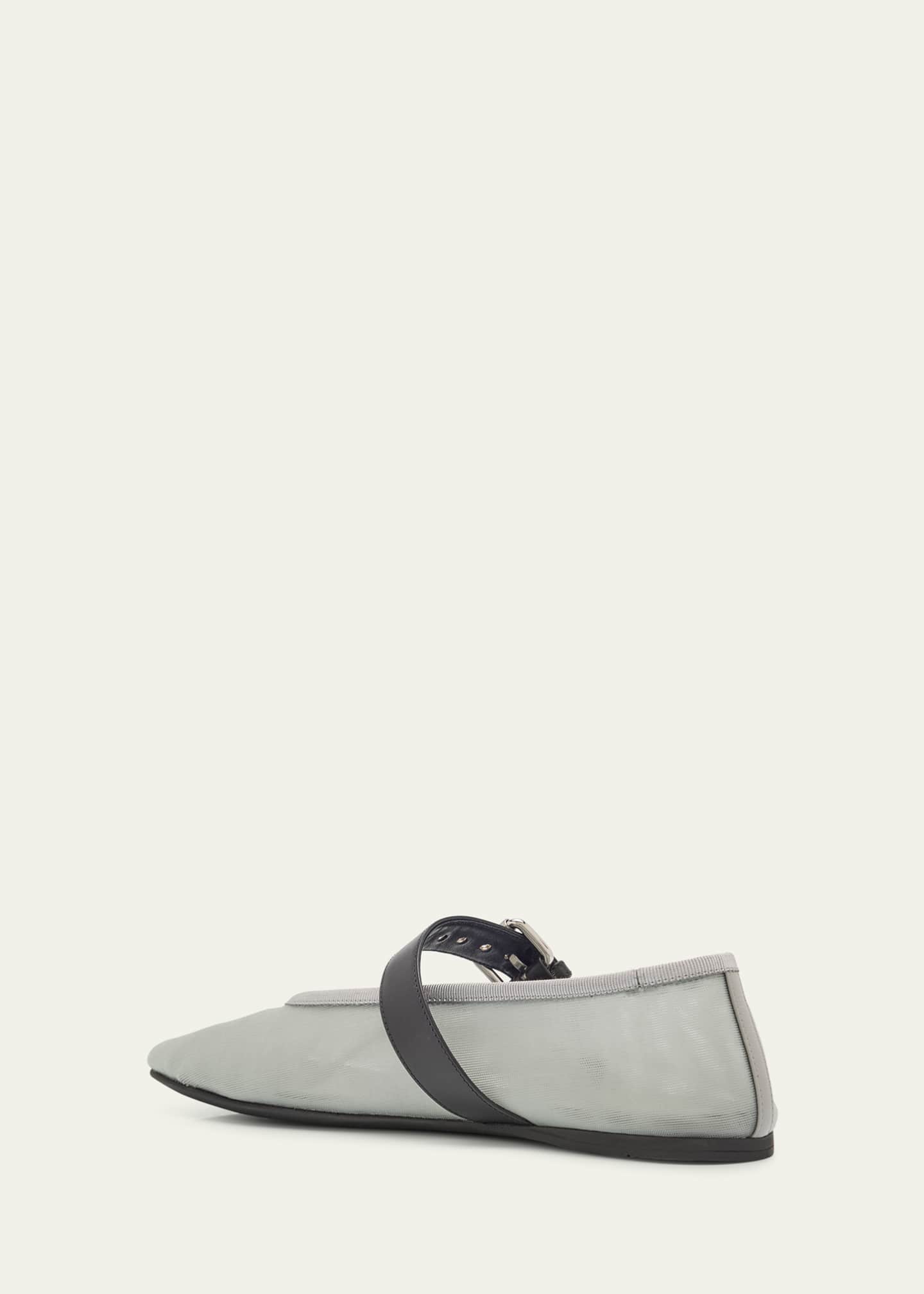 Miu Miu Mesh Buckle Mary-Jane Ballerina Flats Image 4 of 6
