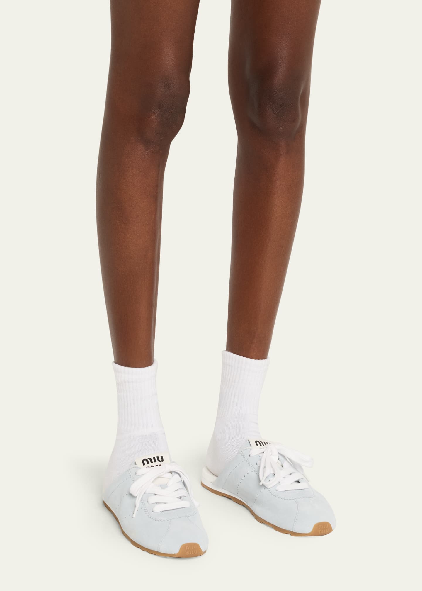 Miu Miu Suede Sneaker Mules Image 2 of 6
