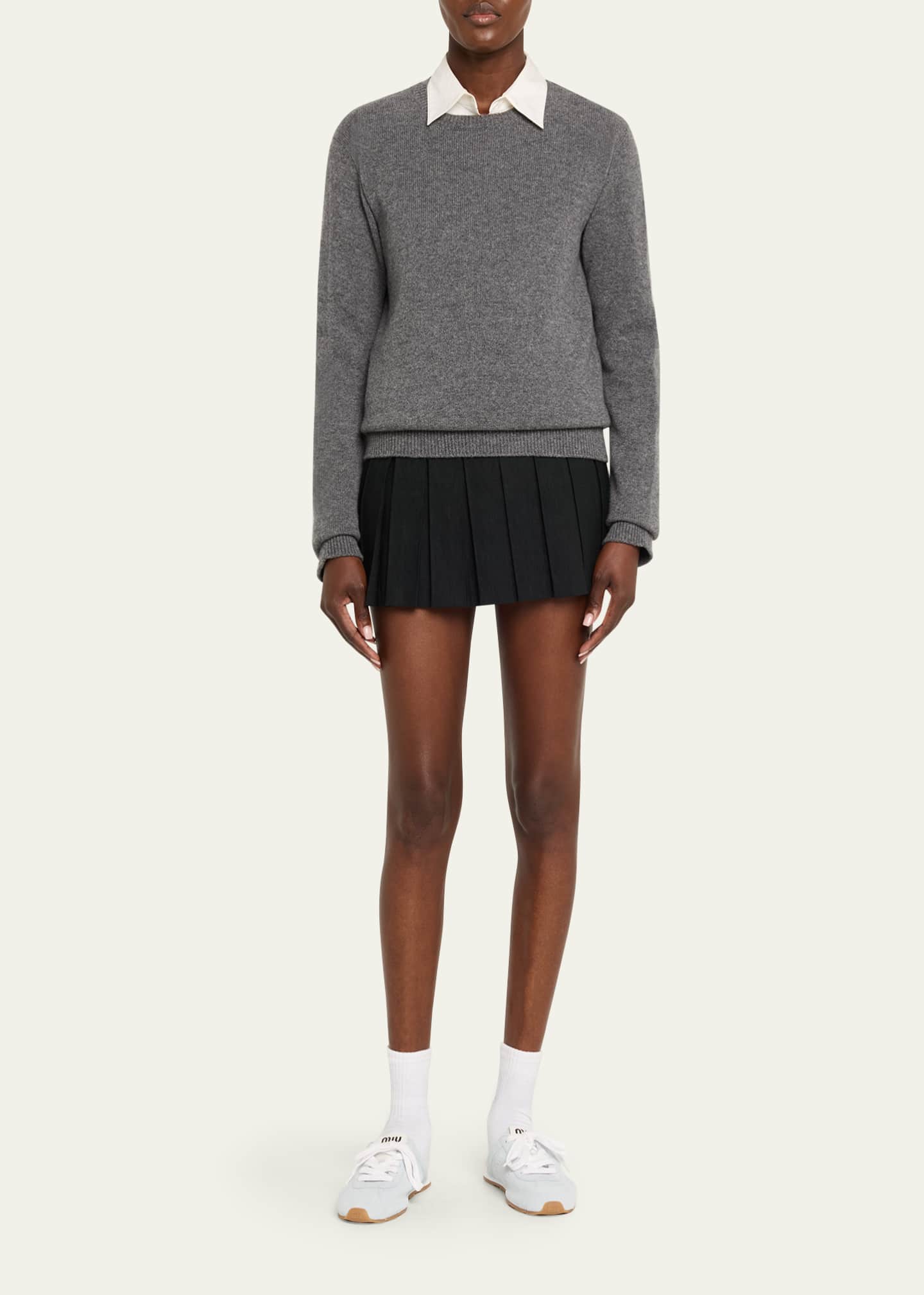 Miu Miu Suede Sneaker Mules Image 3 of 6