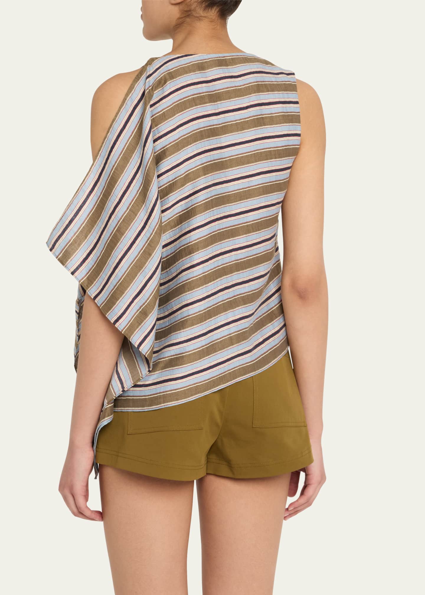 A.L.C. Lota Stripe Draped Top Image 3 of 5