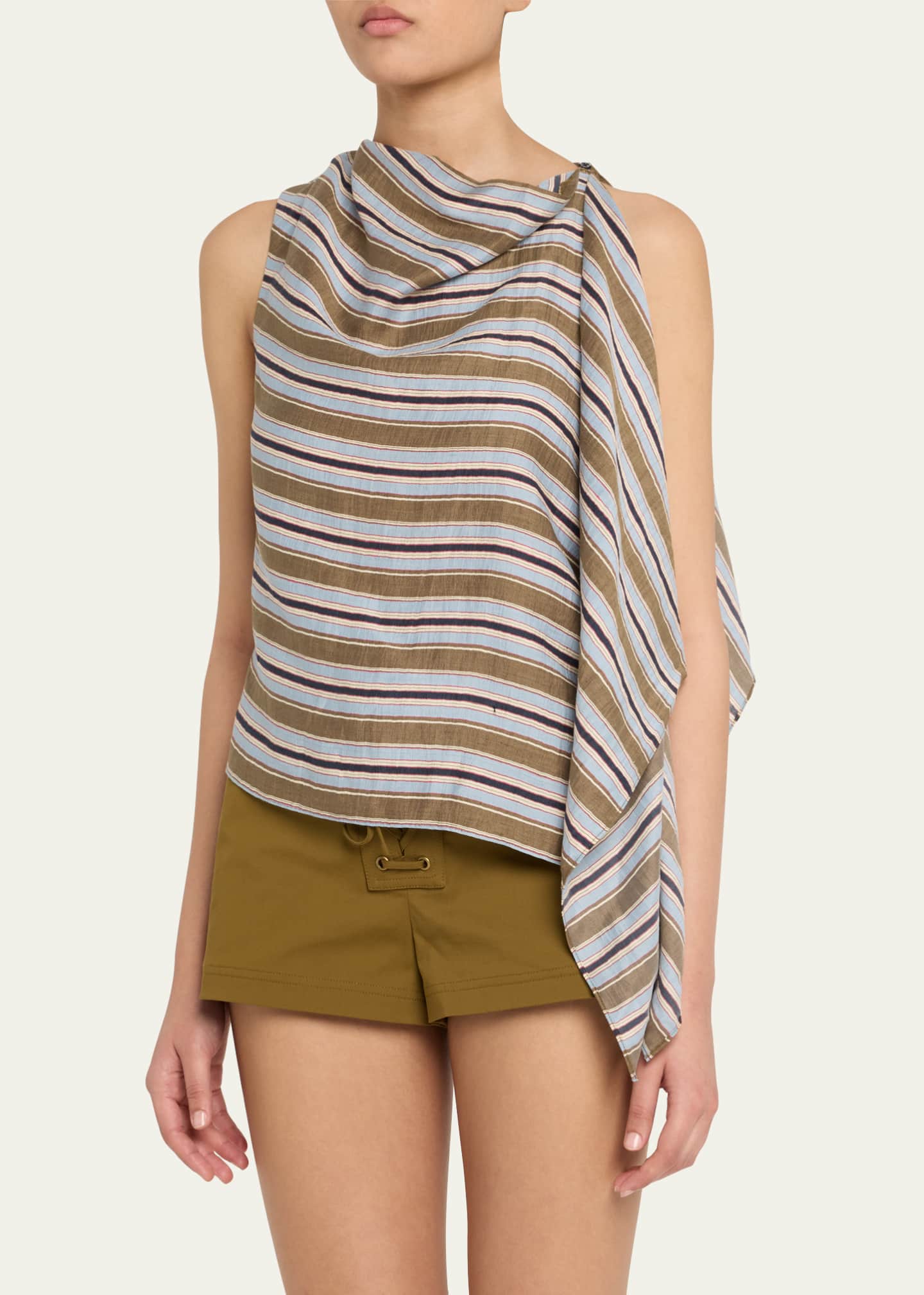 A.L.C. Lota Stripe Draped Top Image 4 of 5