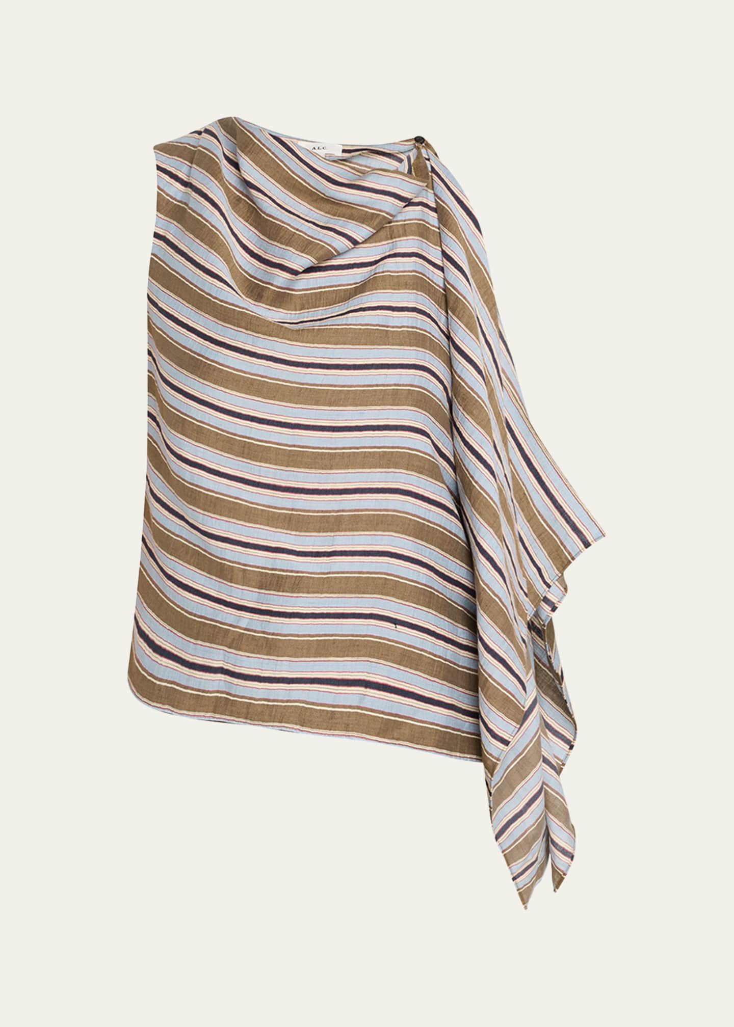 A.L.C. Lota Stripe Draped Top Image 1 of 5