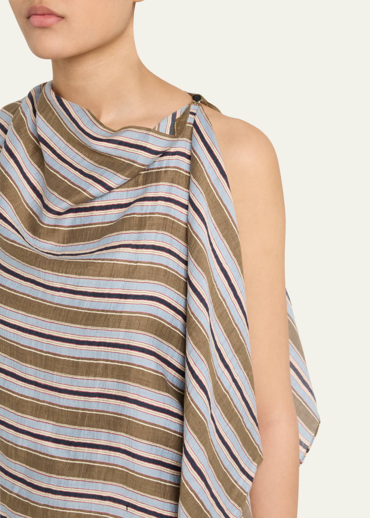 A.L.C. Lota Stripe Draped Top Image 5 of 5