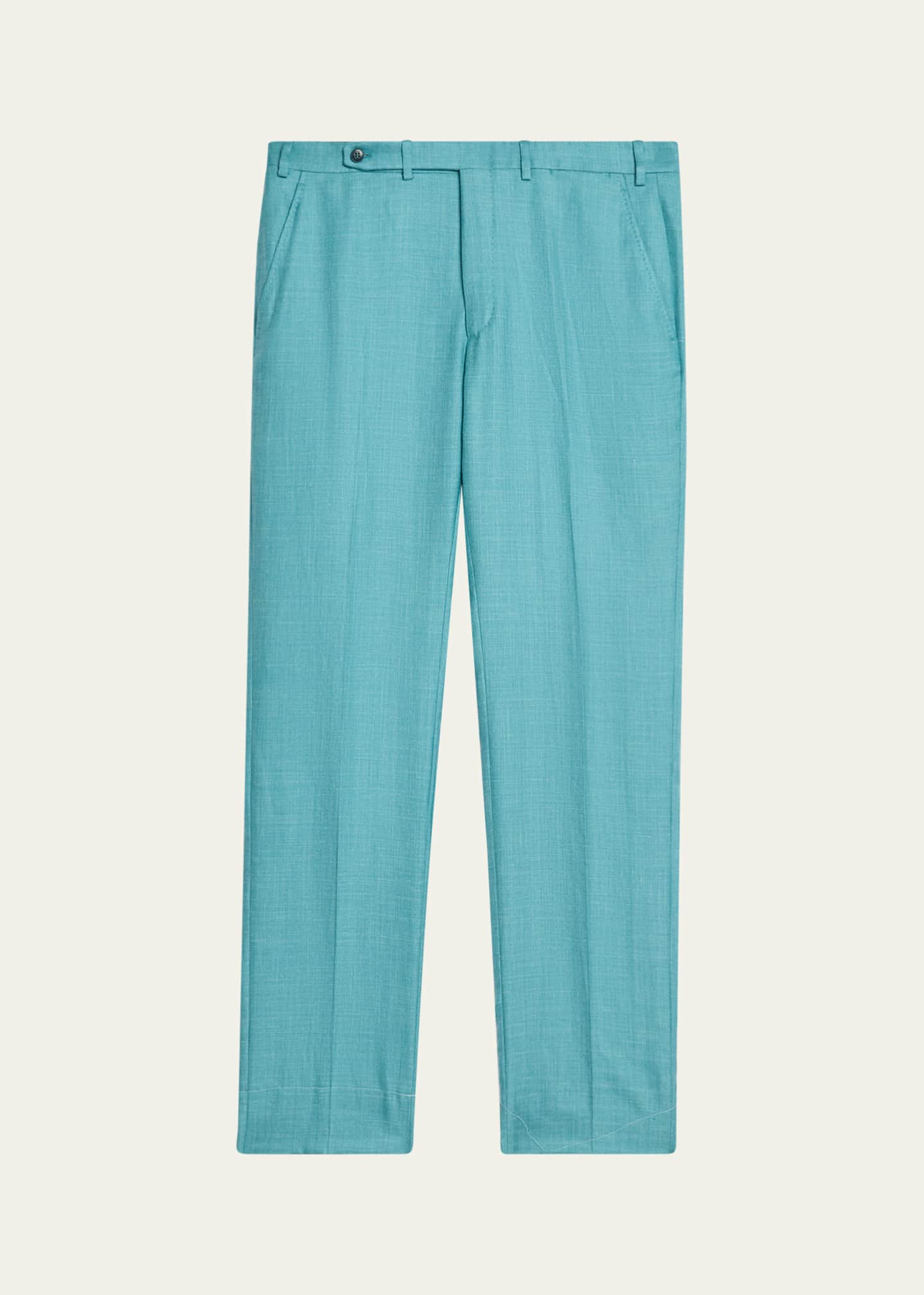 Brioni Men's WWX 80th Anniversary Lambda Flat-Front Trousers Image 1 of 5