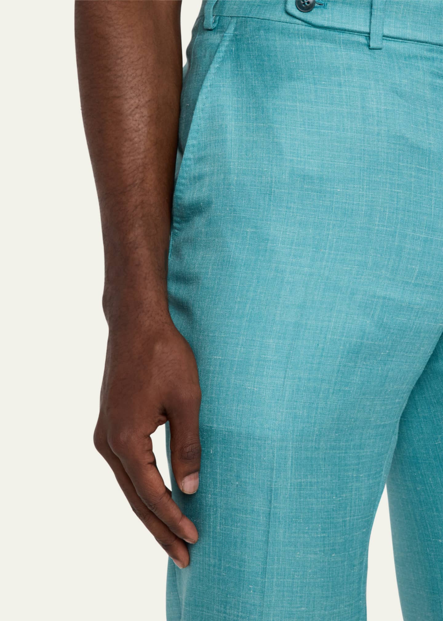 Brioni Men's WWX 80th Anniversary Lambda Flat-Front Trousers Image 5 of 5
