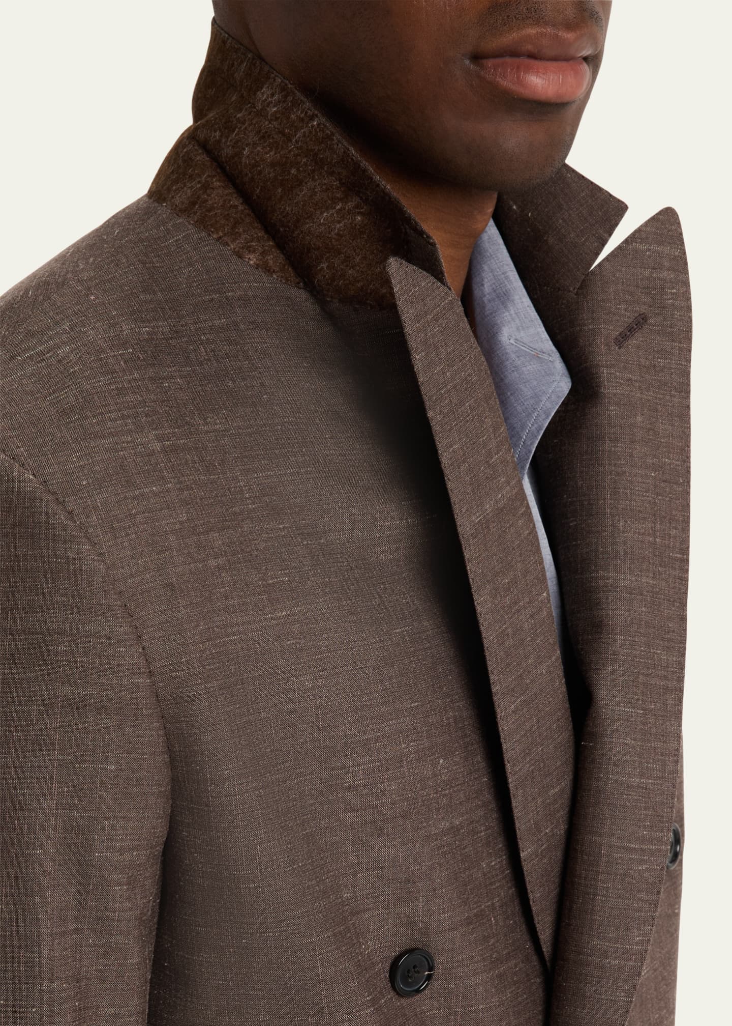 Brioni Men's WWX 80th Anniversary Plume Double-Breasted Sport Coat Image 7 of 8